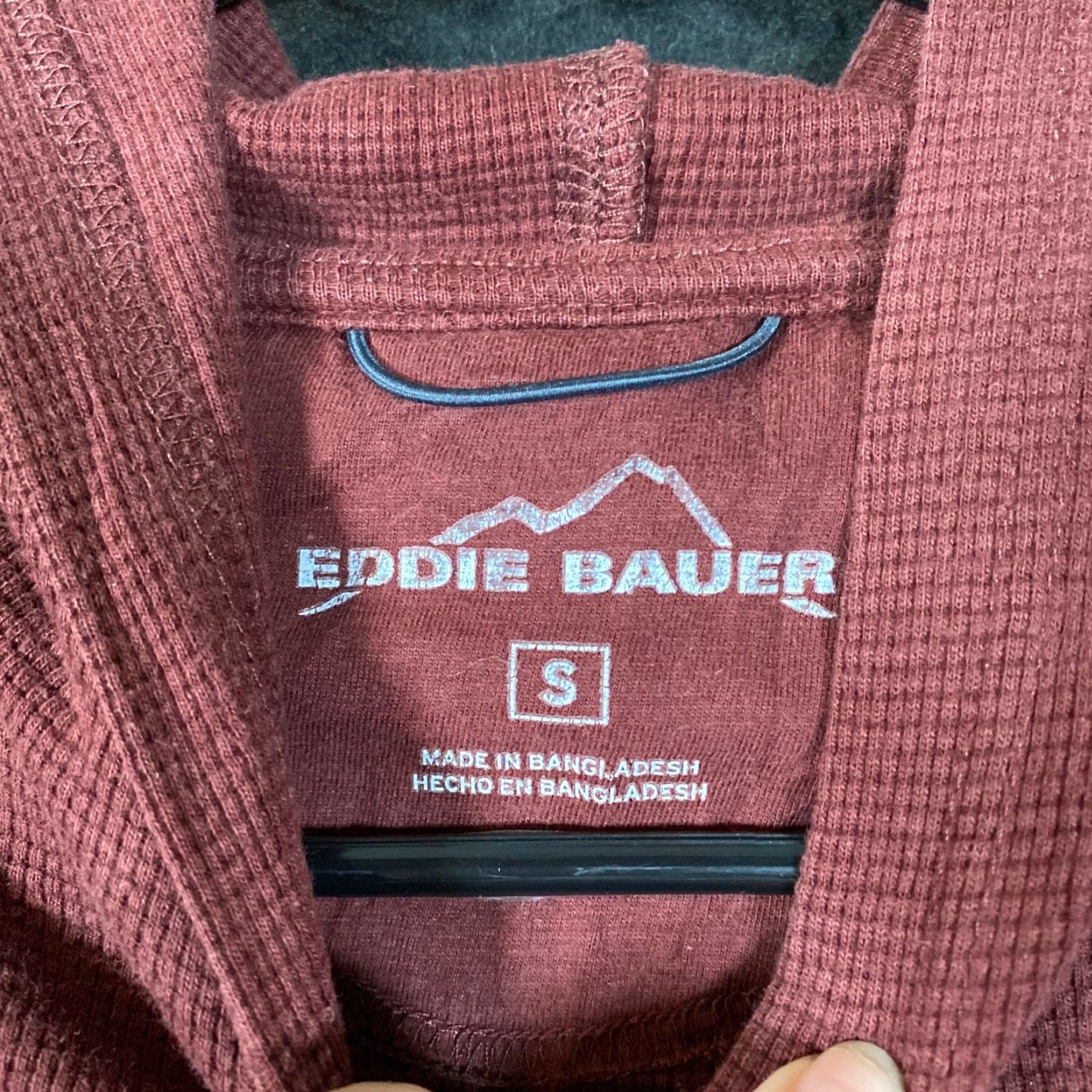 Eddie Bauer Eddie Bauer Mens Sweater Hoodie Maroon Pullover Henley Cotton Blend Small Size US S / EU 44-46 / 1 - 4 Thumbnail