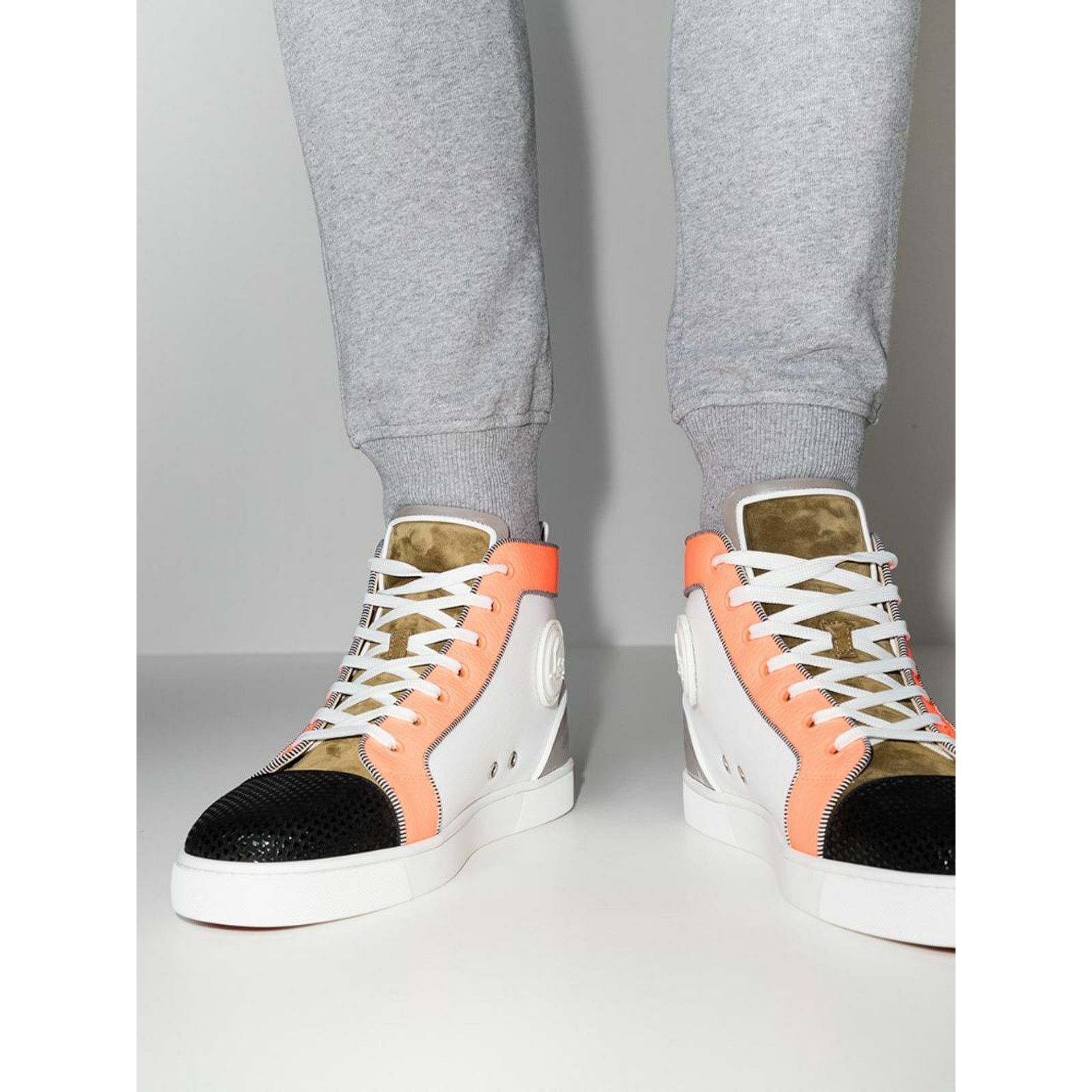 Christian Louboutin Christian Louboutin Mens Louis Orlato Flat Black White Size US 8 / EU 41 - 3 Thumbnail