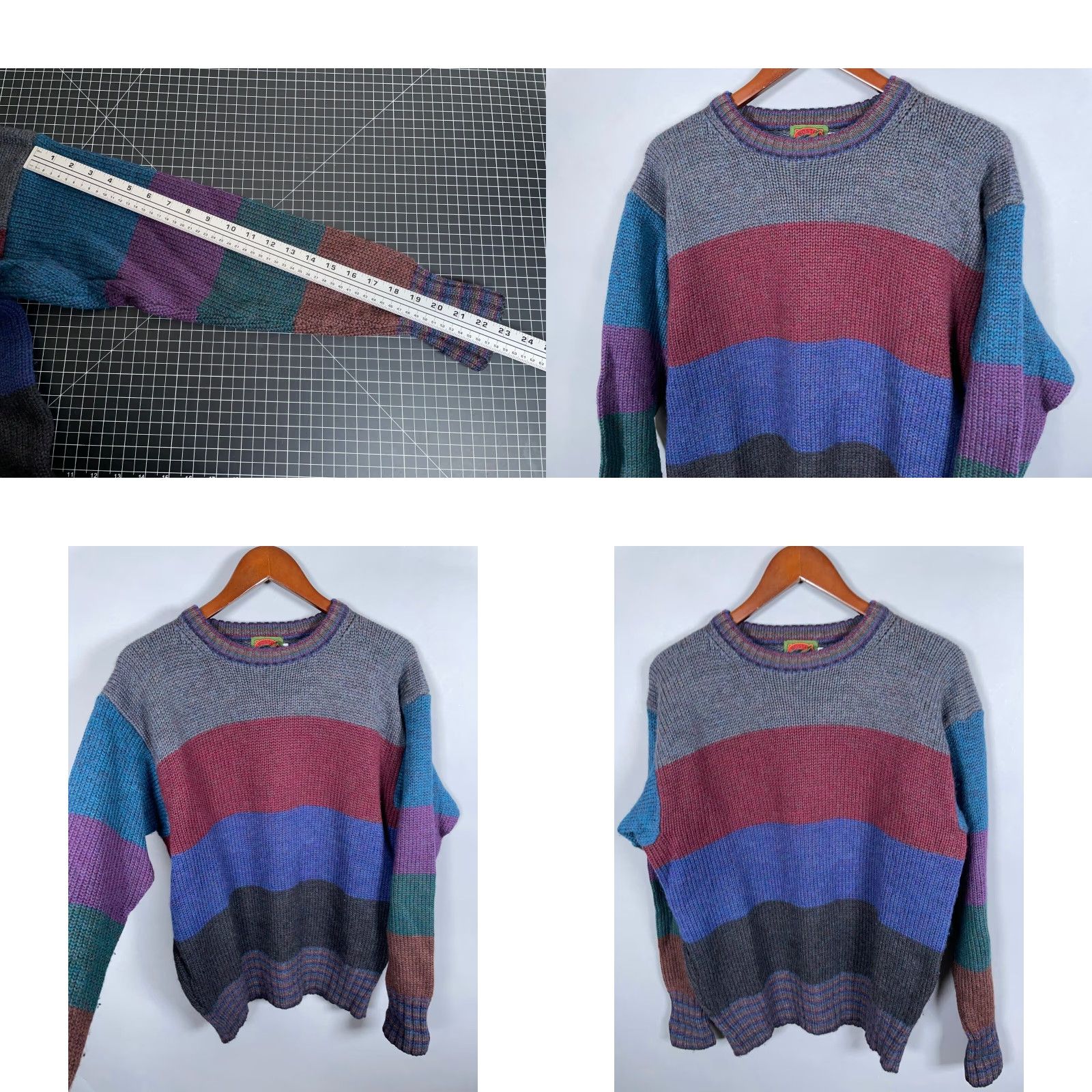 Vintage VINTAGE Boston Traders Wool Sweater Adult Large Men Casual 90s Retro Striped Pattern Size US L / EU 52-54 / 3 - 8 Thumbnail