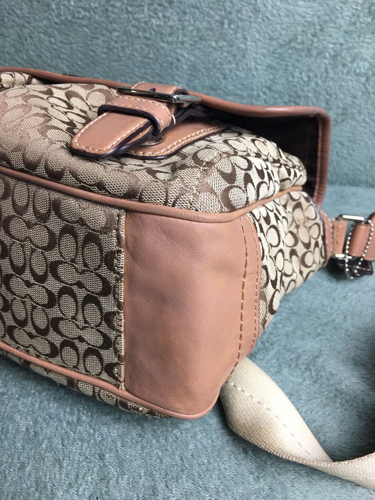 Coach COACH Vintage Monogram Logo Canvas Messenger Shoulder Bag Size ONE SIZE - 11 Thumbnail