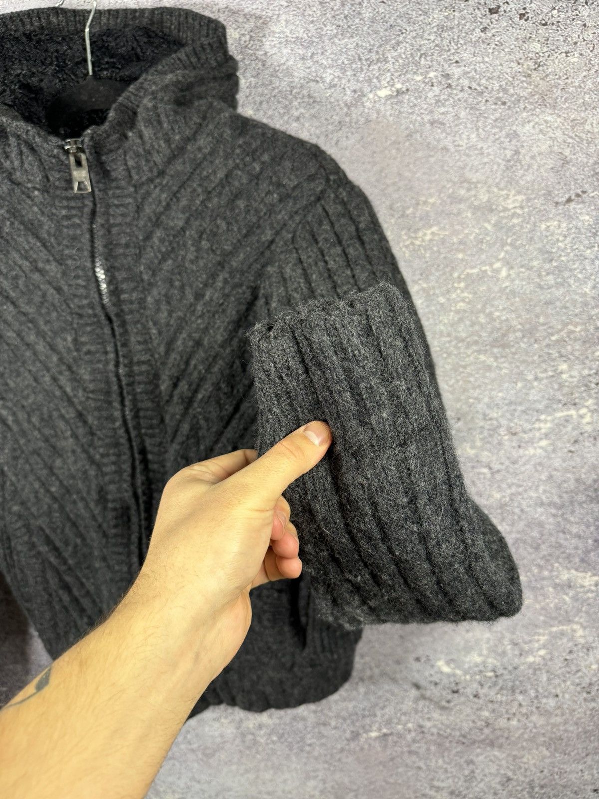 Schott × Vintage Vintage Schott NYC Wool Hooded Gray Jacket Large Military Size L / US 10 / IT 46 - 6 Thumbnail