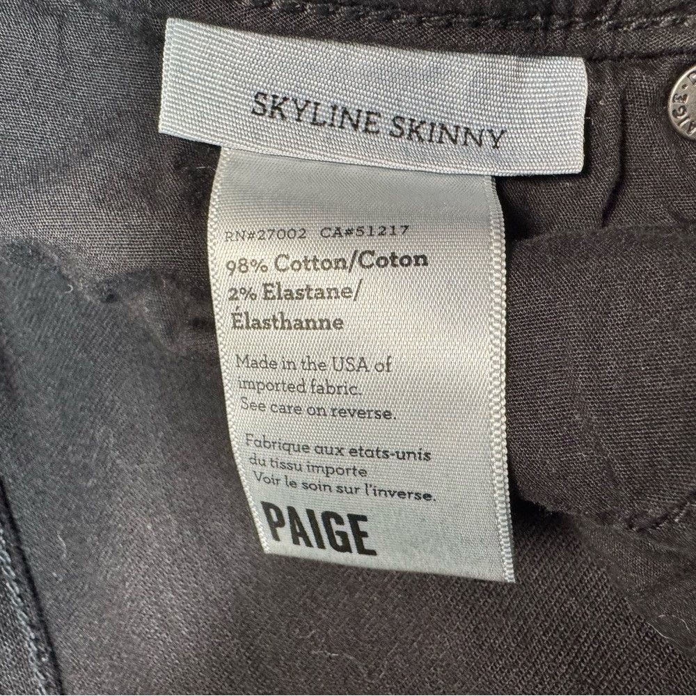 Paige Paige Skyline Skinny Black Distressed Jeans Size 26 Size 26" / US 2 / IT 38 - 8 Thumbnail