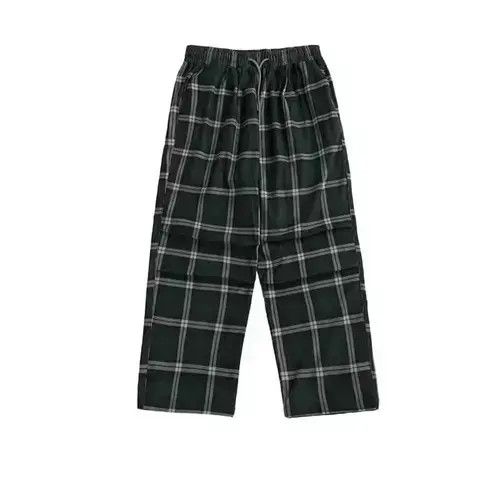 20AW Indigo Union Japan Green Oversized Checked Pants
