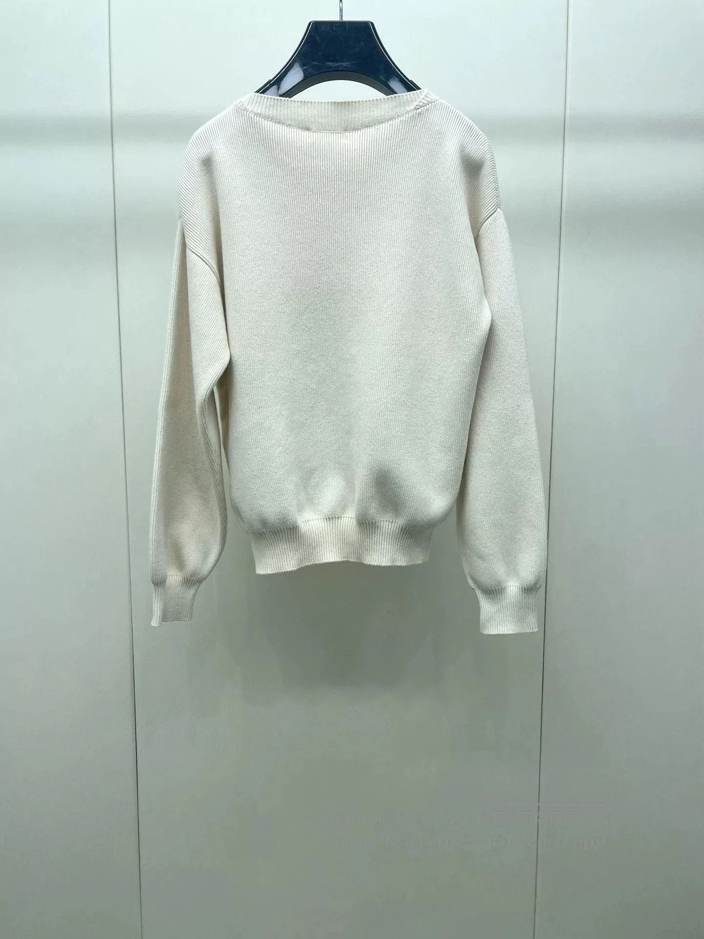 Celine Celine Beige Letter Knitted Sweater. Size S / US 4 / IT 40 - 2 Thumbnail