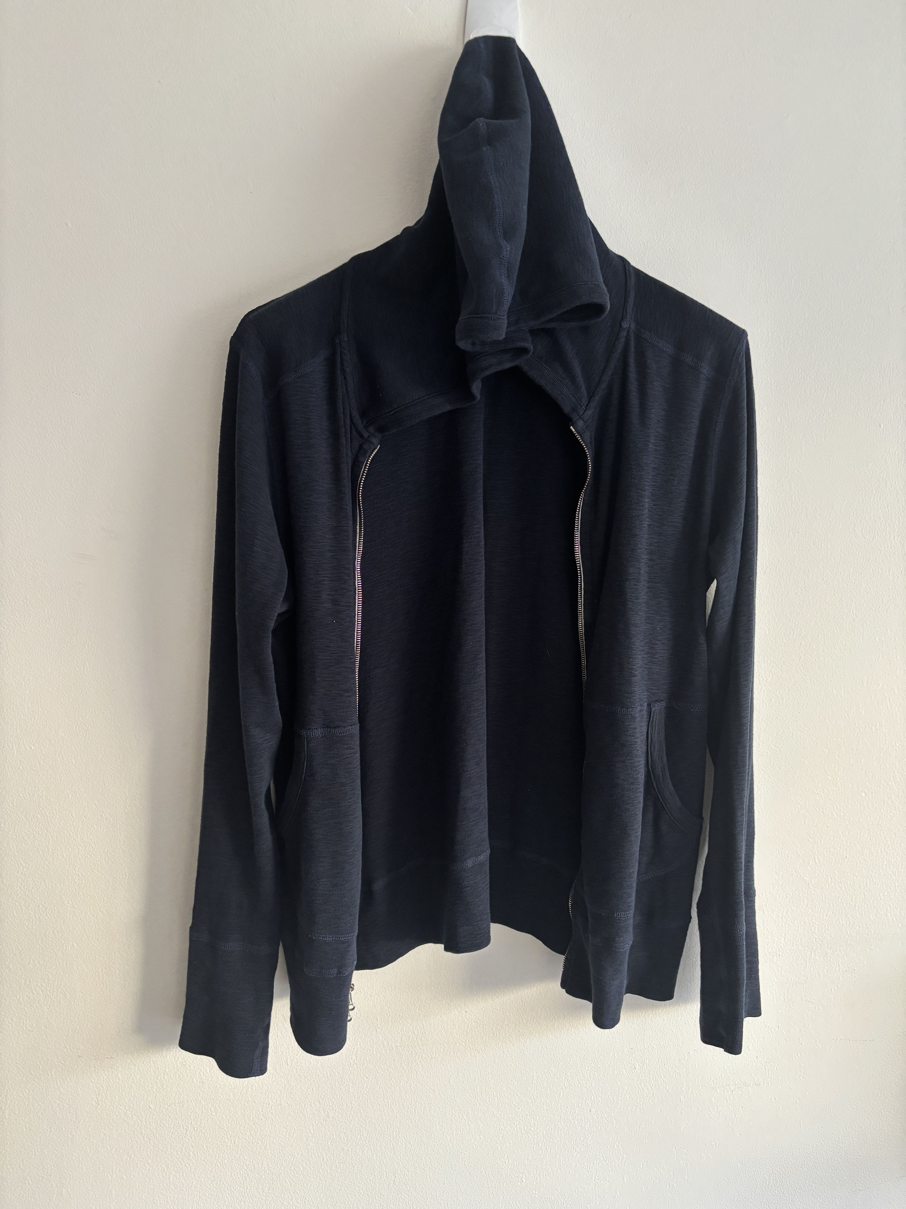 Japanese Brand Wings + Horns Navy Slub Cotton Hoodie - Medium Size US M / EU 48-50 / 2 - 2 Thumbnail