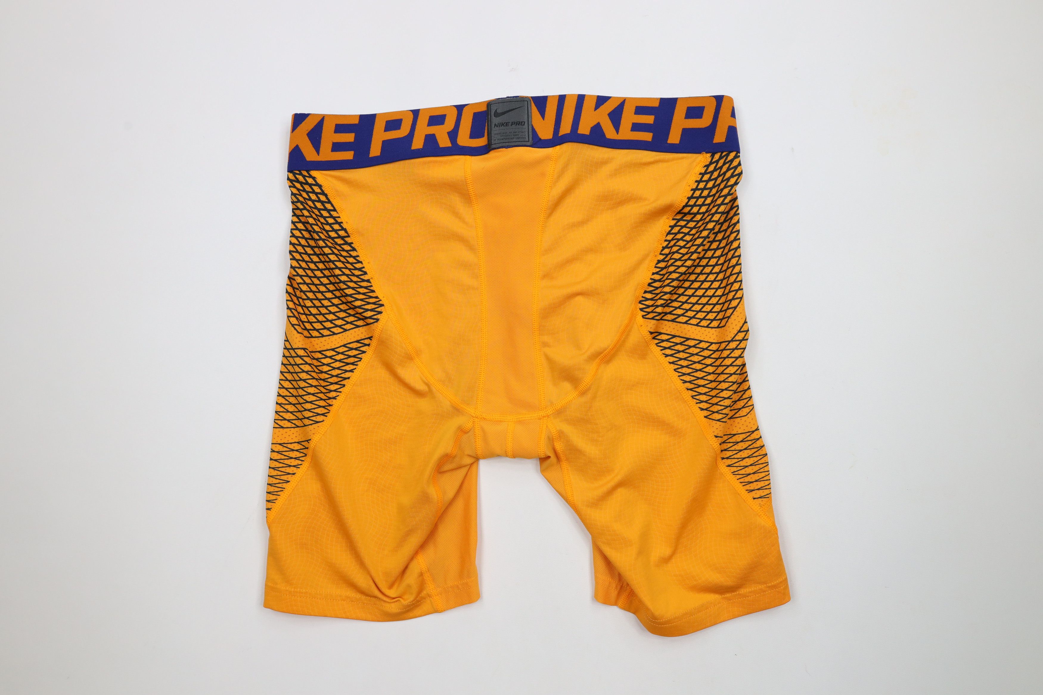 Nike × Vintage Nike Pro Combat Spandex Training Shorts Half Tights Orange Size US 36 / EU 52 - 10 Thumbnail