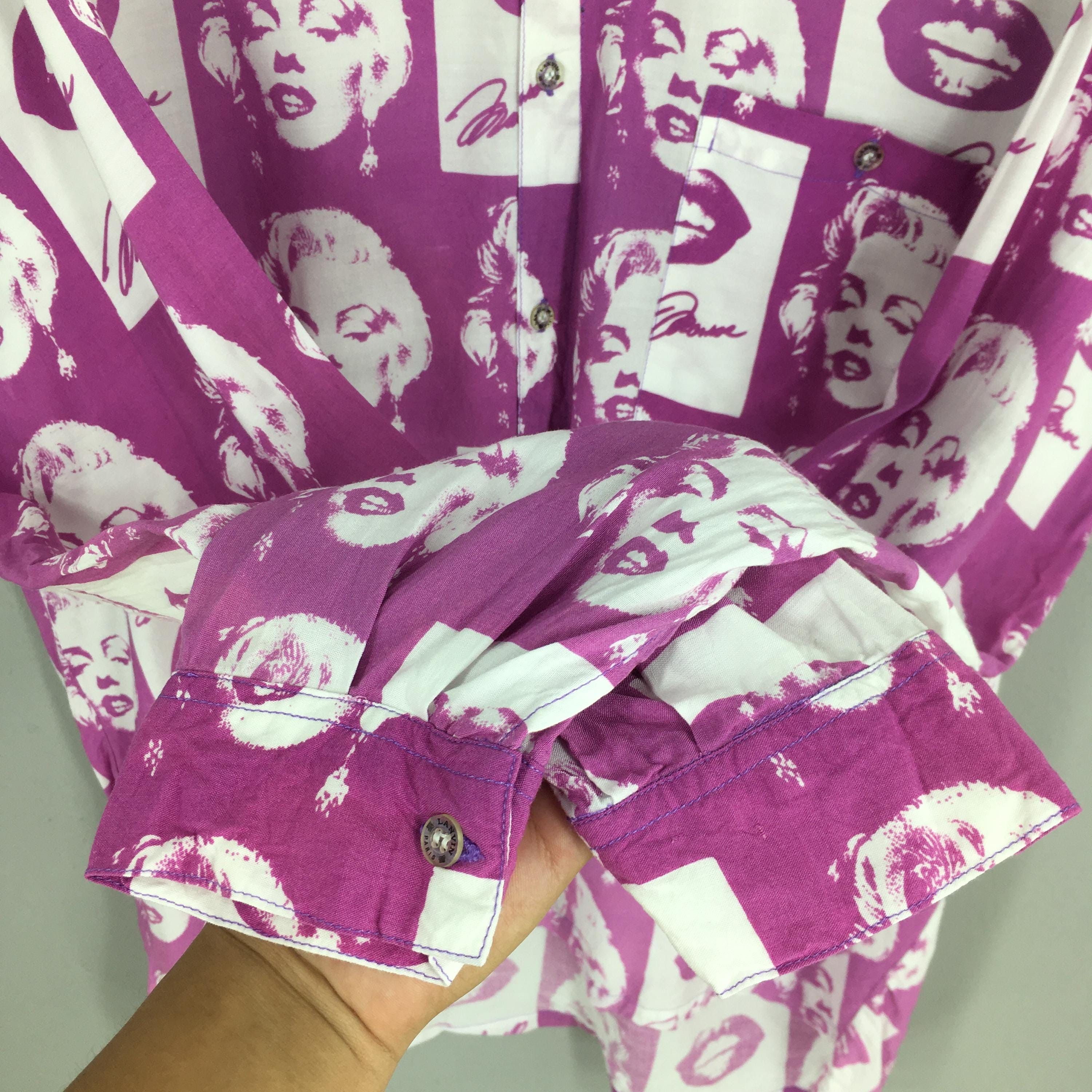 Vintage Vintage 90s Iconic Marilyn Monroe Pink Shirt Large Size US L / EU 52-54 / 3 - 5 Thumbnail