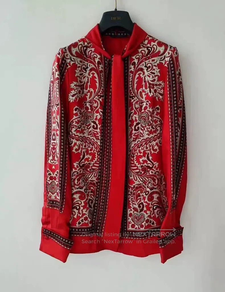 Alexander McQueen Alexander Mcqueen Red heavy industry silk silk printed shi Size XS / US 0-2 / IT 36-38 - 1 Thumbnail