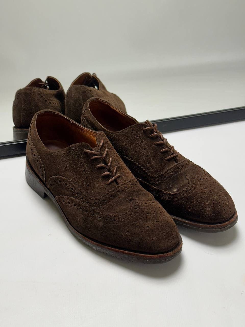 Sanders Vintage England Sanders Oxford Suede Shoes Oldmodey Size US 9 / EU 42 - 1 Thumbnail