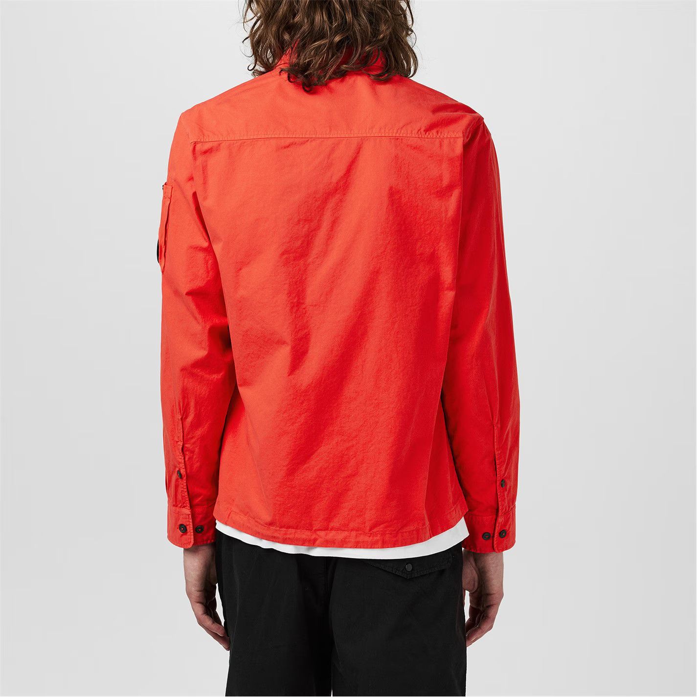 C.P. Company o1g2r1mq0426 Gabardine Lens Cotton Overshirt in Poinciana Size US S / EU 44-46 / 1 - 3 Thumbnail
