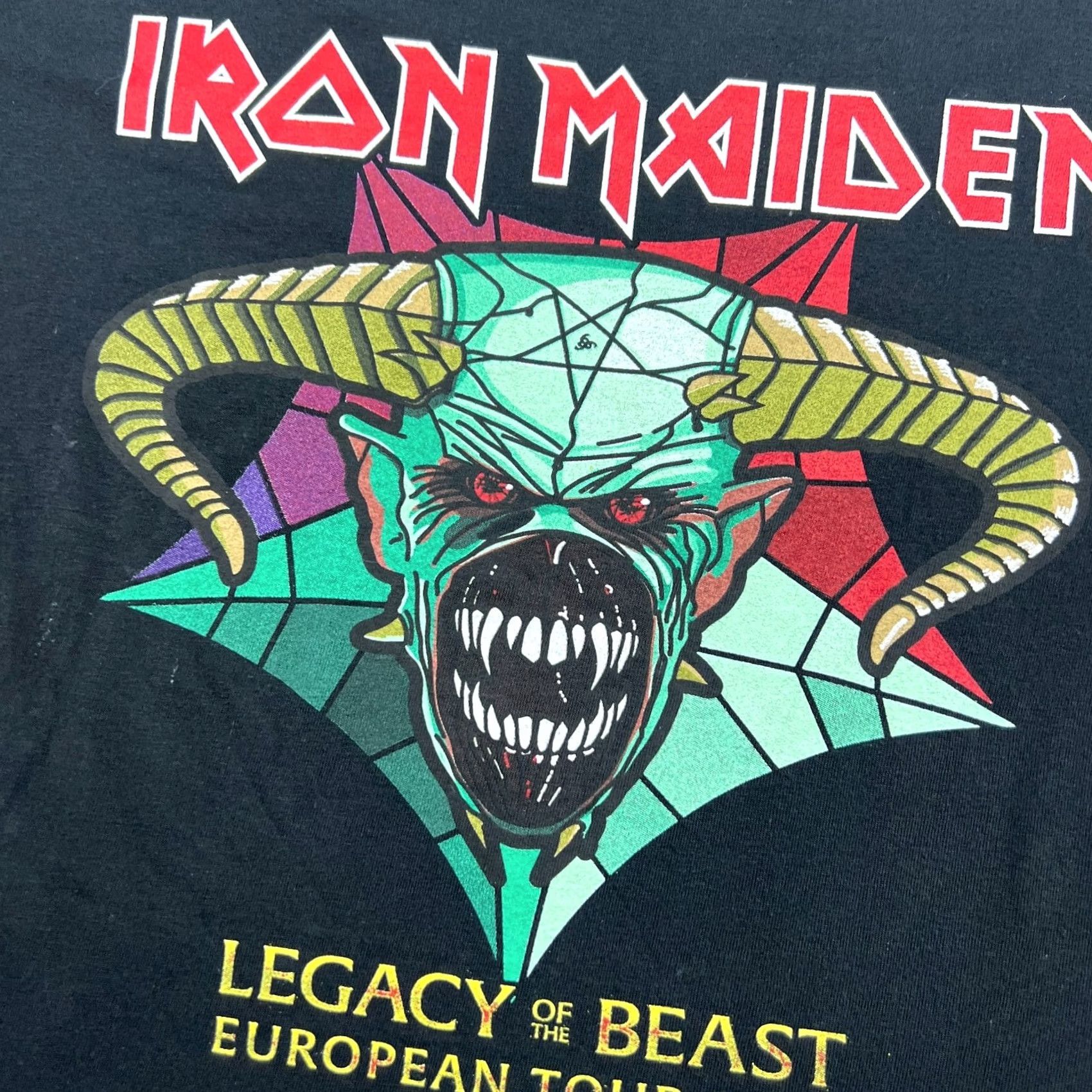Gildan IRON MAIDEN Legacy of The Beast 2018 Tour Shirt WOMENS XL Tee Band Gildan Shirt Womens XL Black Cotton Short Sleeve Round Neck Moisture Wicking Size XL / US 12-14 / IT 48-50 - 7 Thumbnail
