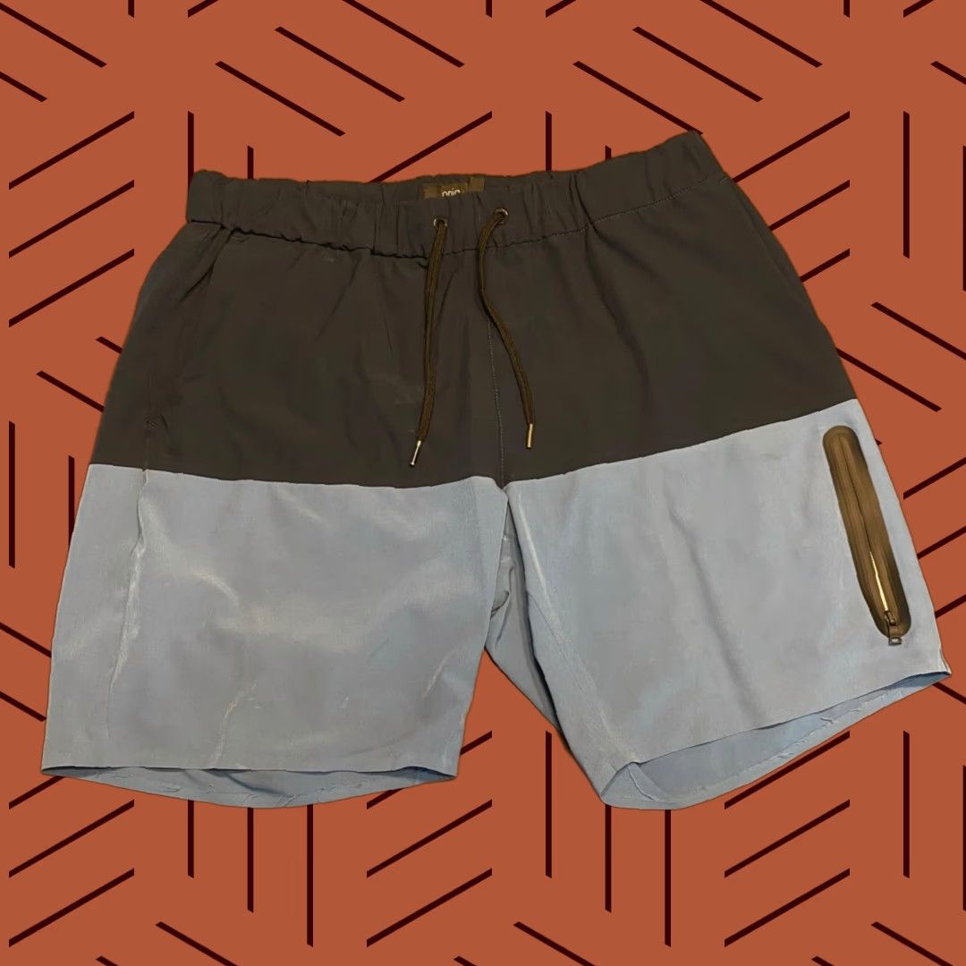Onia ONIA Swim Trunks Mens Large Two Tone Blue Drawstring 7" Board Shorts Hybrid Size US 33 - 1 Thumbnail