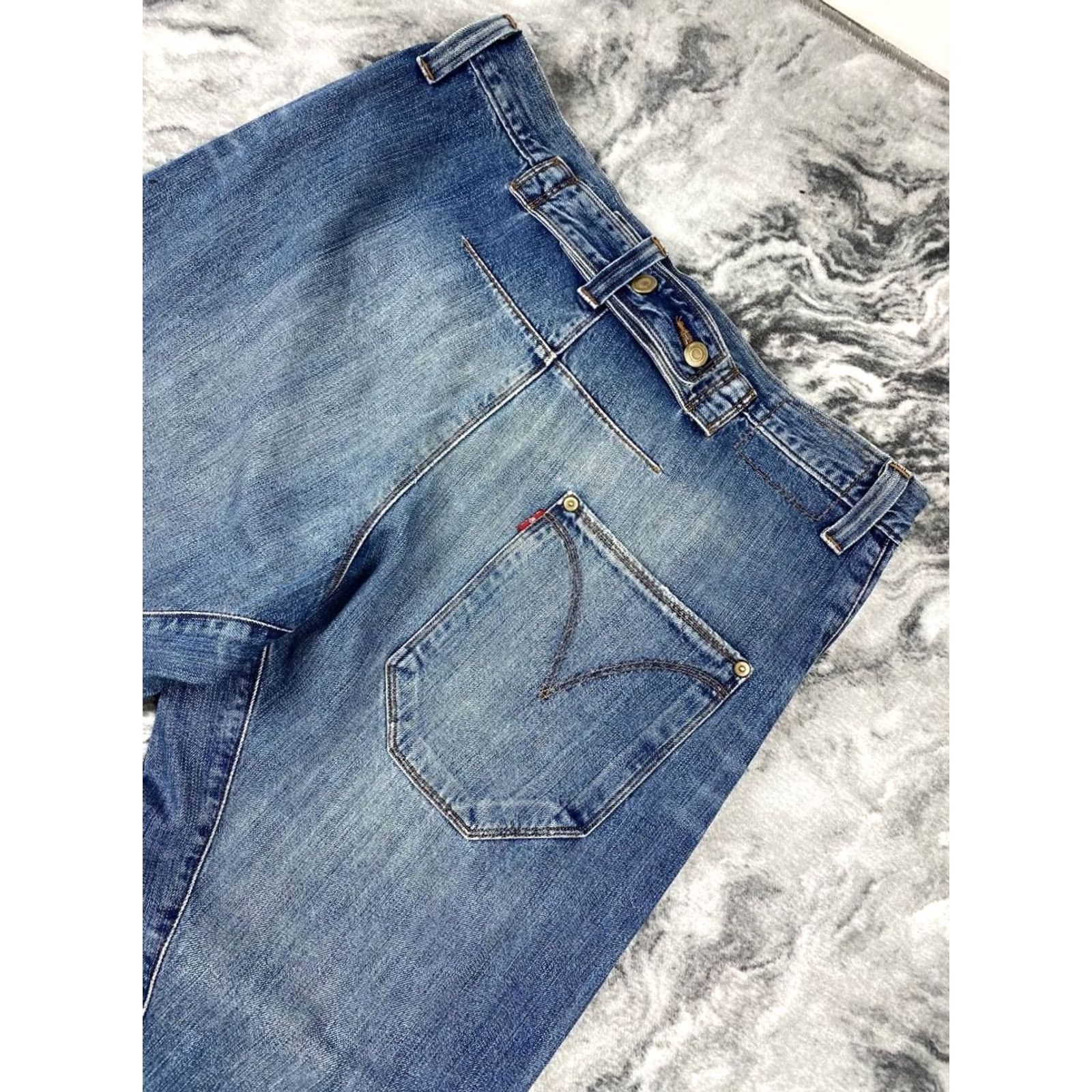 Levi's VINTAGE Levi’s Engineered Twisted Seams Cinch Denim Jeans Men Size 34х34 Blue Size US 34 / EU 50 - 3 Thumbnail