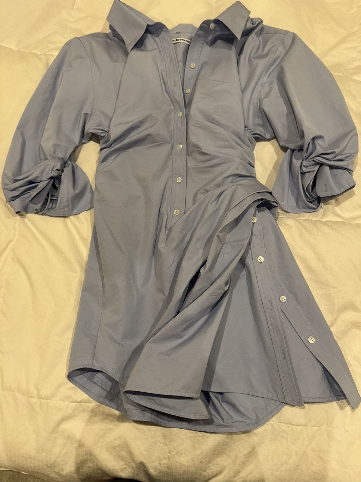 Alexander Wang Alexander Wang Blue Button Up Mini Dress Size M / US 6-8 / IT 42-44 - 1 Thumbnail