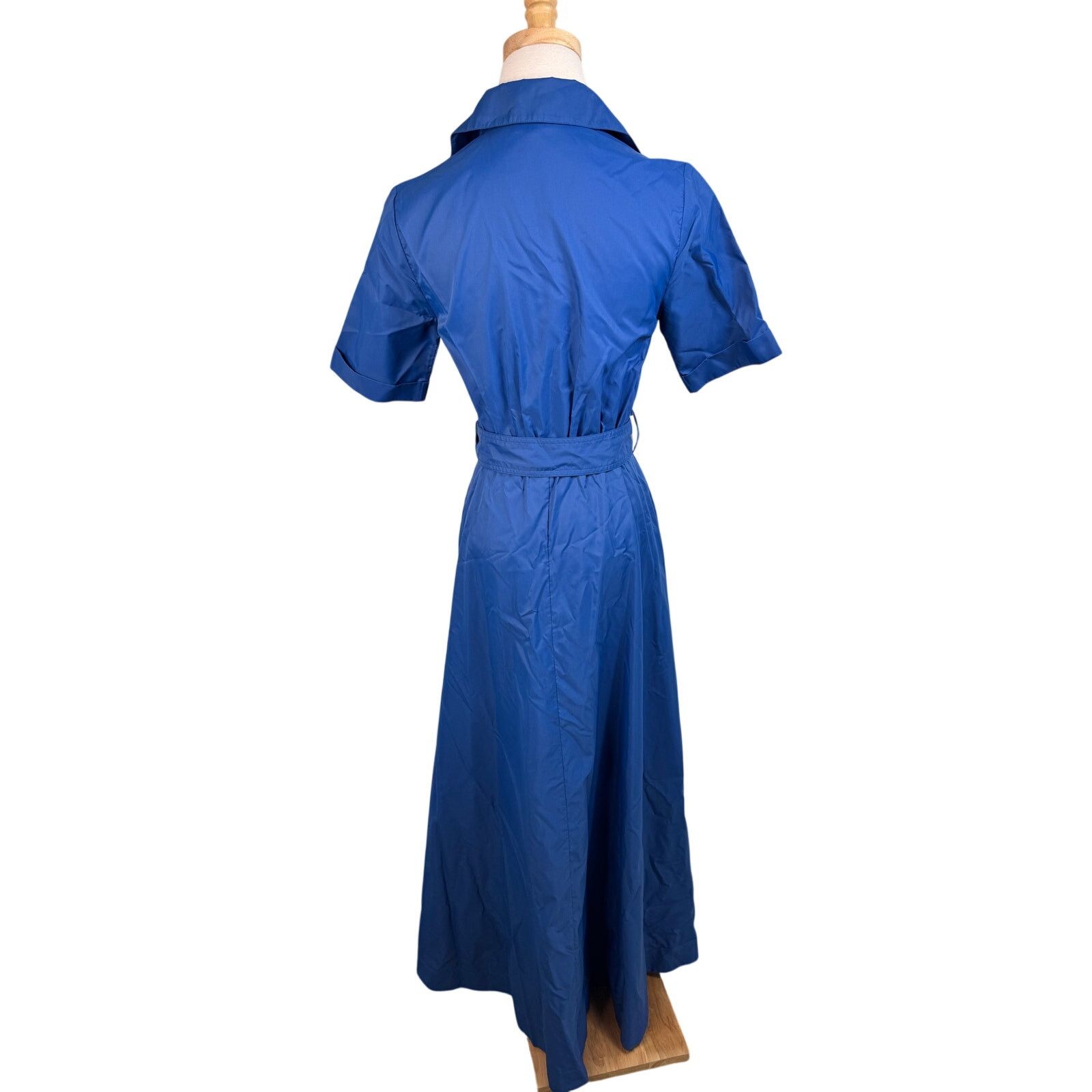 Staud Staud Millie Maxi Belted Shirt Dress Lapis Blue size 00 XXS Size XXS / US 00 / IT 34 - 10 Thumbnail