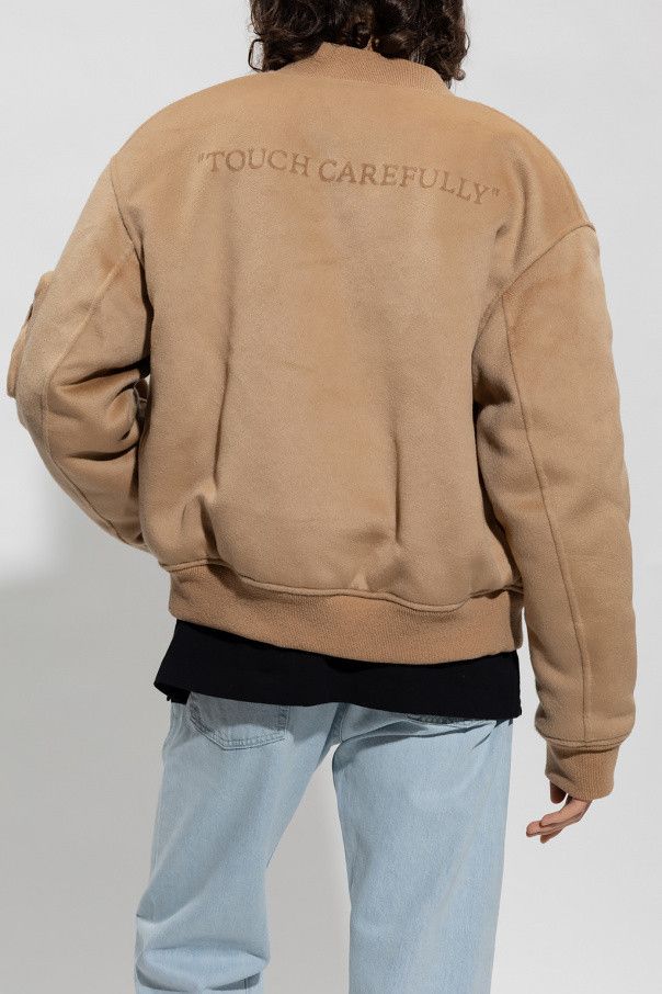 Off-White o1gr1nt1124 Quote Cashm Bomber Jacket in Camel Size US S / EU 44-46 / 1 - 4 Thumbnail