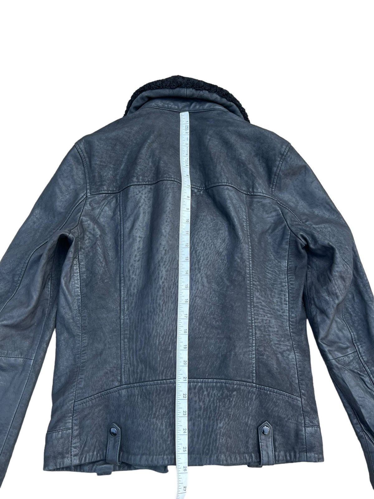 Allsaints AllSaints Shearling Collar Hanoi Leather Biker Jacket Size US S / EU 44-46 / 1 - 18 Thumbnail