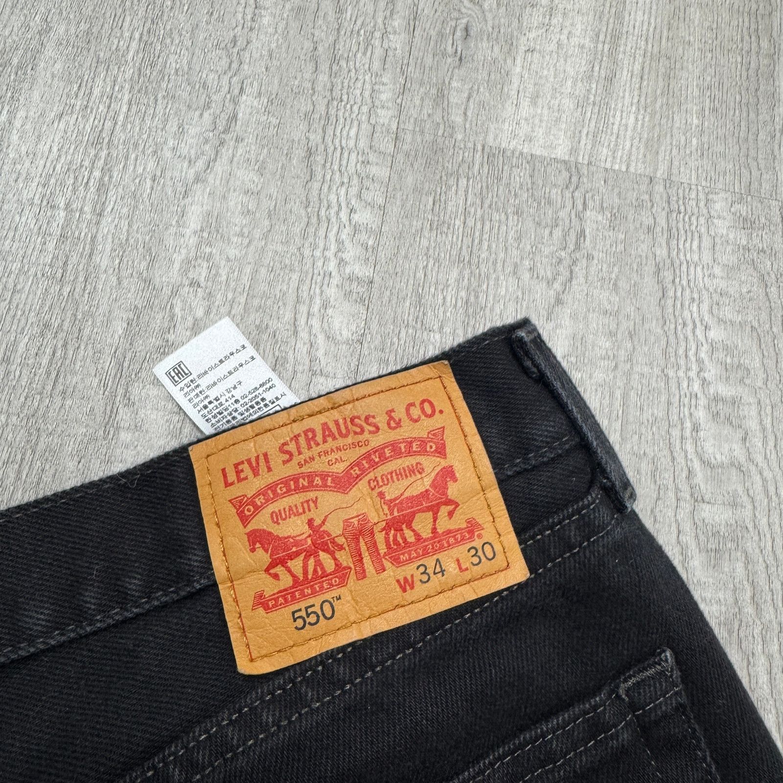 Levi's Levis 550 Relaxed Fit Jeans Men's 34 x 30 Black Denim Cowboy Size US 34 / EU 50 - 4 Thumbnail