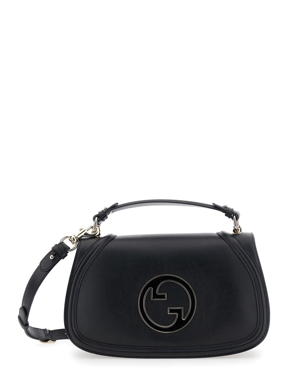 Gucci 'Blondie' Black Handbag with GG Logo Plaque on the Front in Leather Woman Size ONE SIZE - 1 Thumbnail