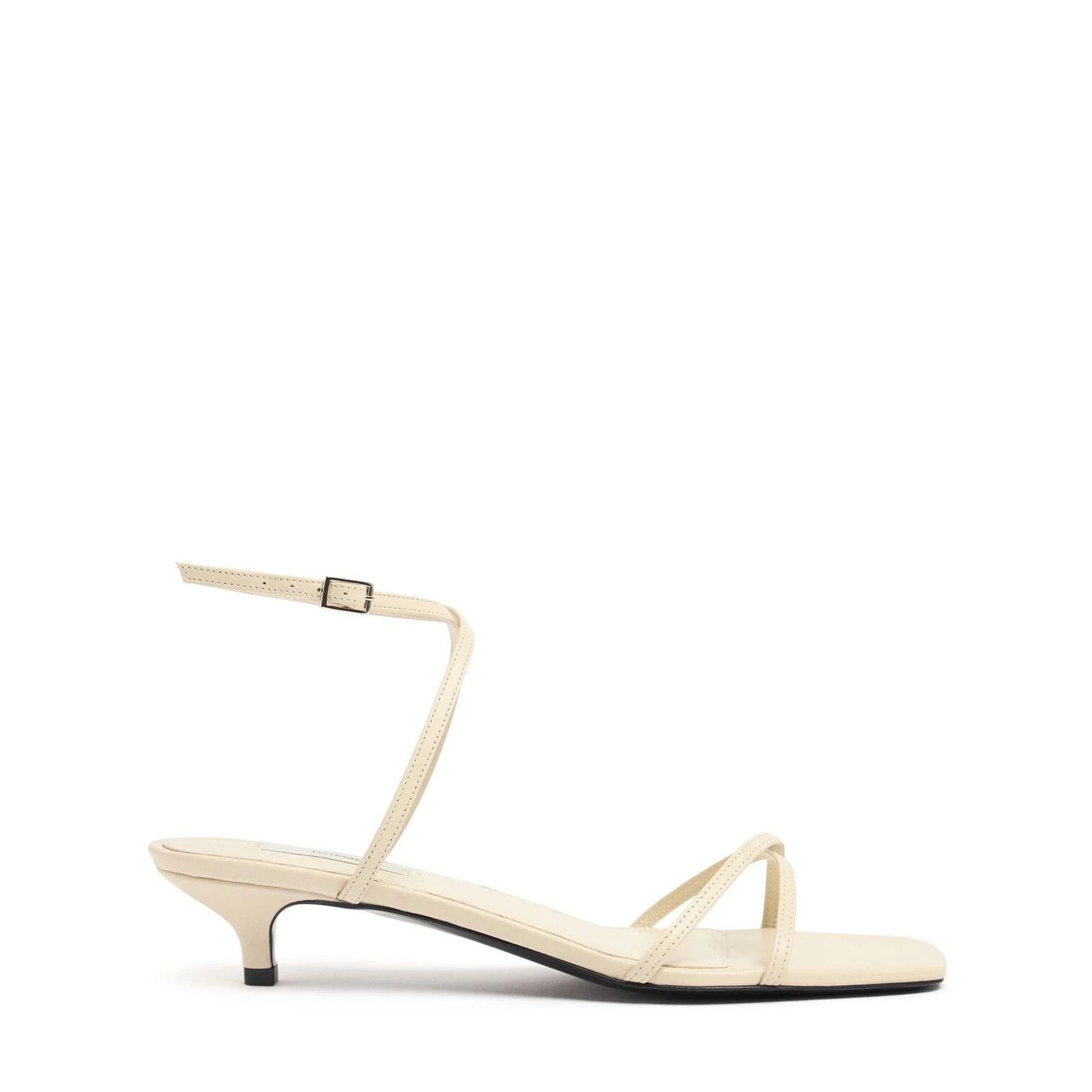 TOTEME Crossover $600 White Leather 35mm Sandals New (Euro S