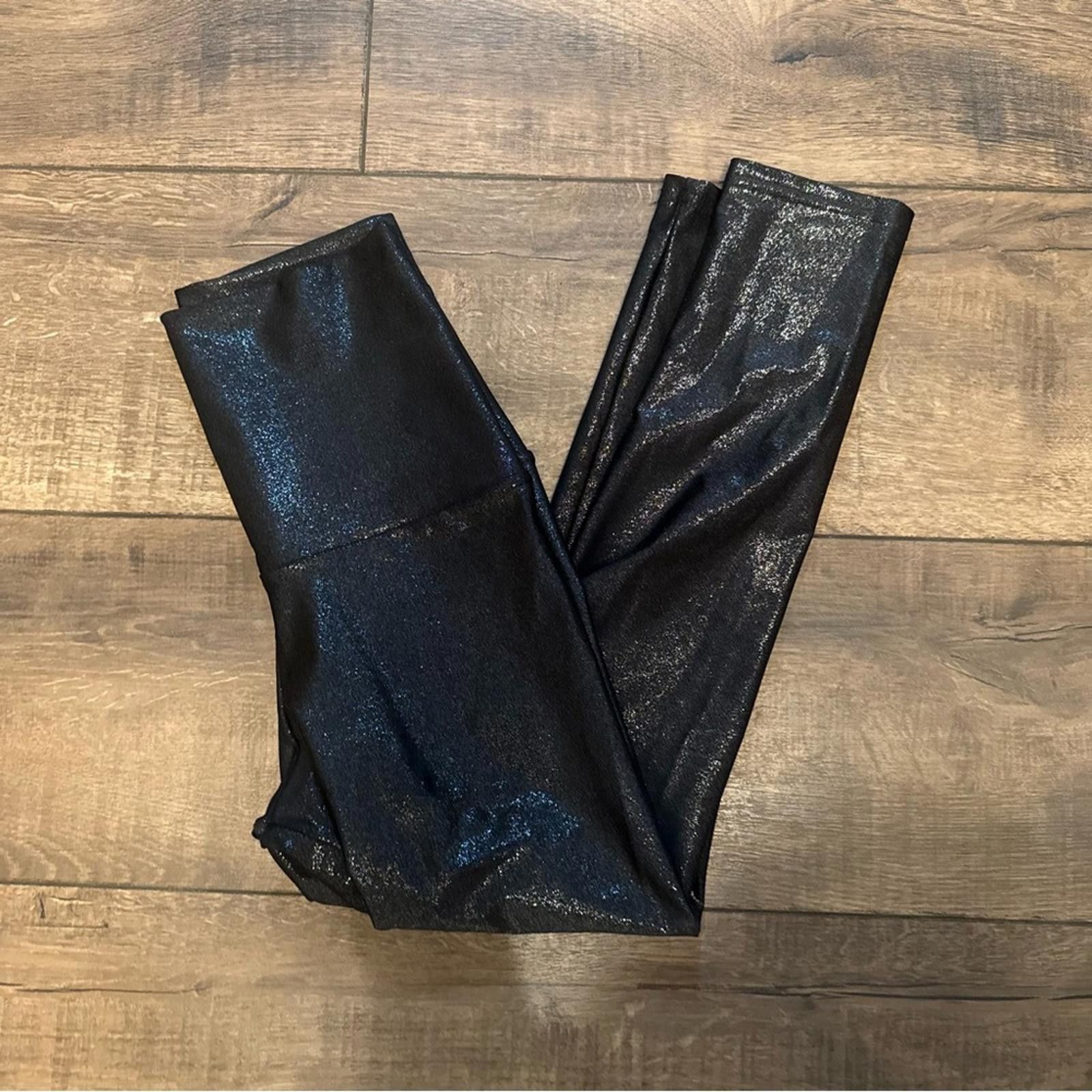 Other Emily Hsu Designs Shimmer Black Leggings Size 28" / US 6 / IT 42 - 6 Thumbnail