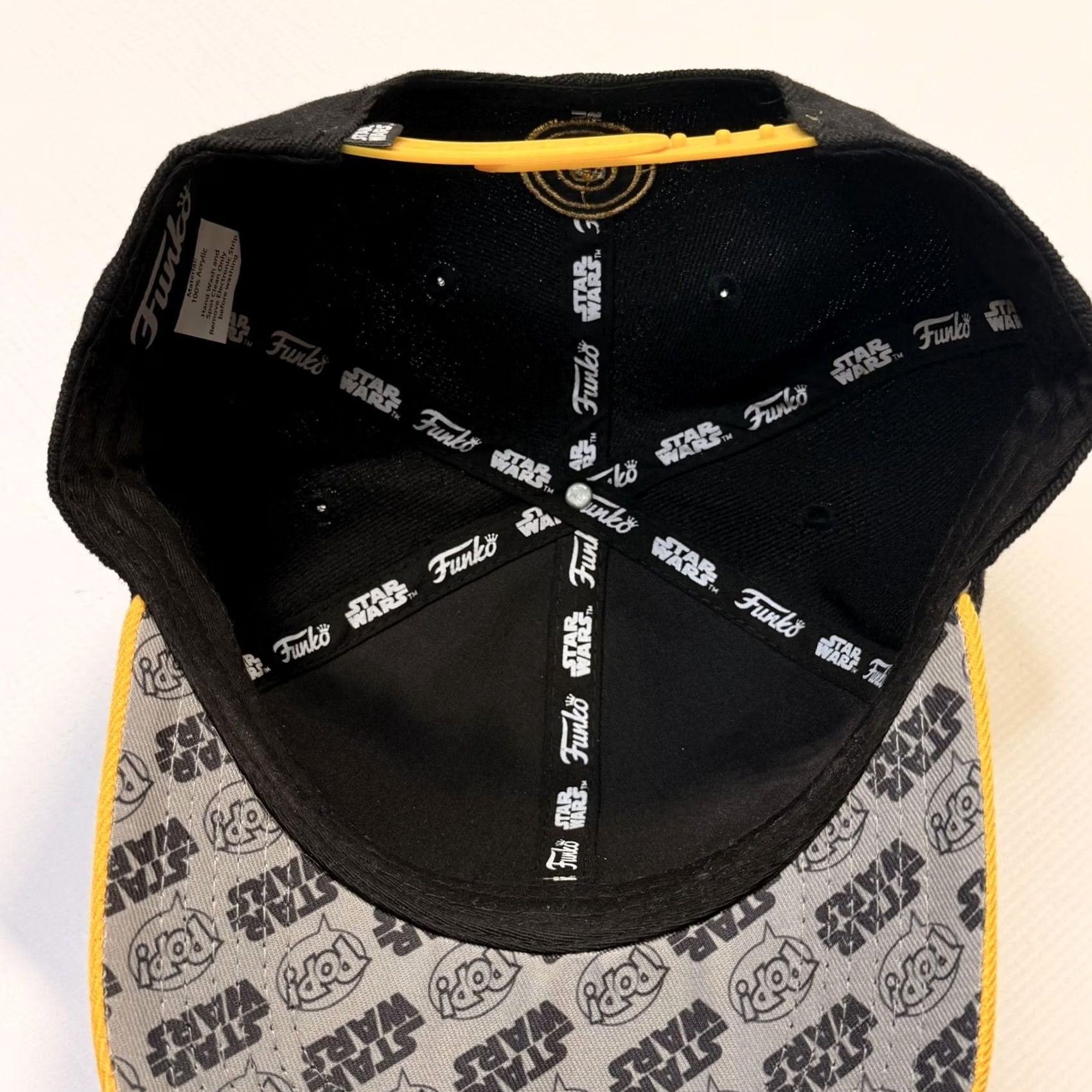Vintage Funko Star Wars C-3PO Hat Cap Snap Back Mens Black Yellow Programmed Etiquette Cap Size ONE SIZE - 8 Thumbnail