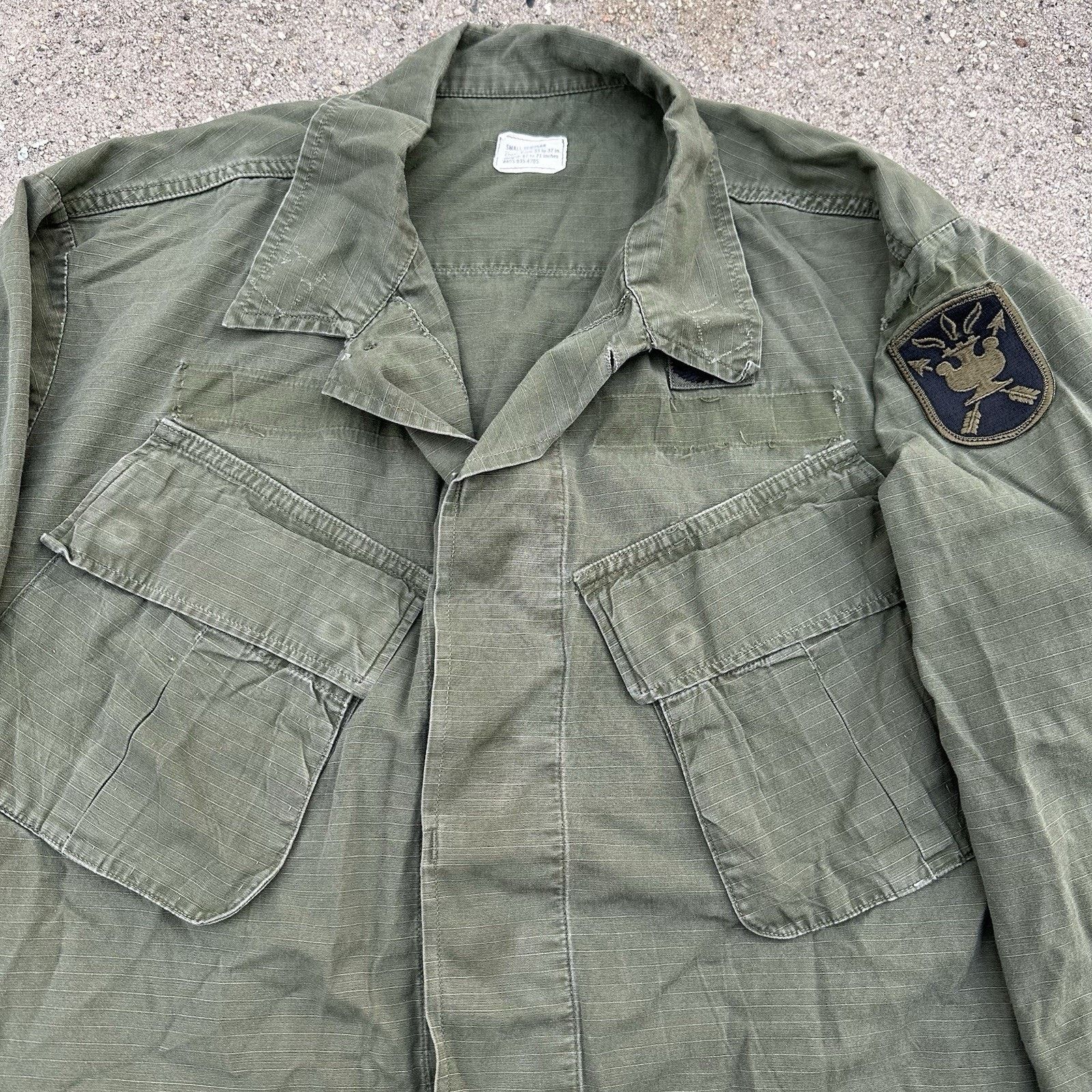 Vintage Vintage 60s OG-107 Rip Stop Poplin Slant Pocket Coat Vietnam Size US S / EU 44-46 / 1 - 2 Thumbnail