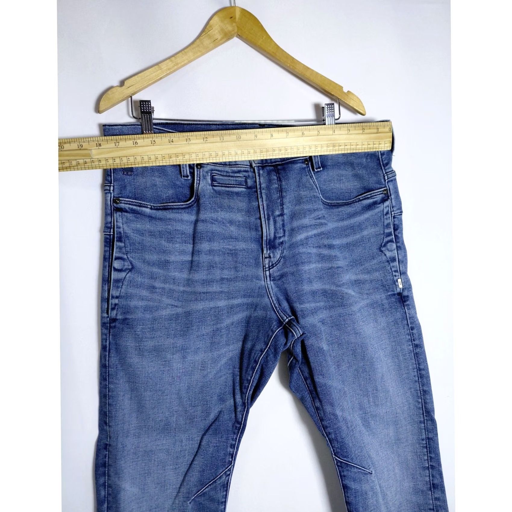 Vintage G-STAR RAW Jeans Slim 32 Blue Solid Denim Men Size US 32 / EU 48 - 7 Thumbnail