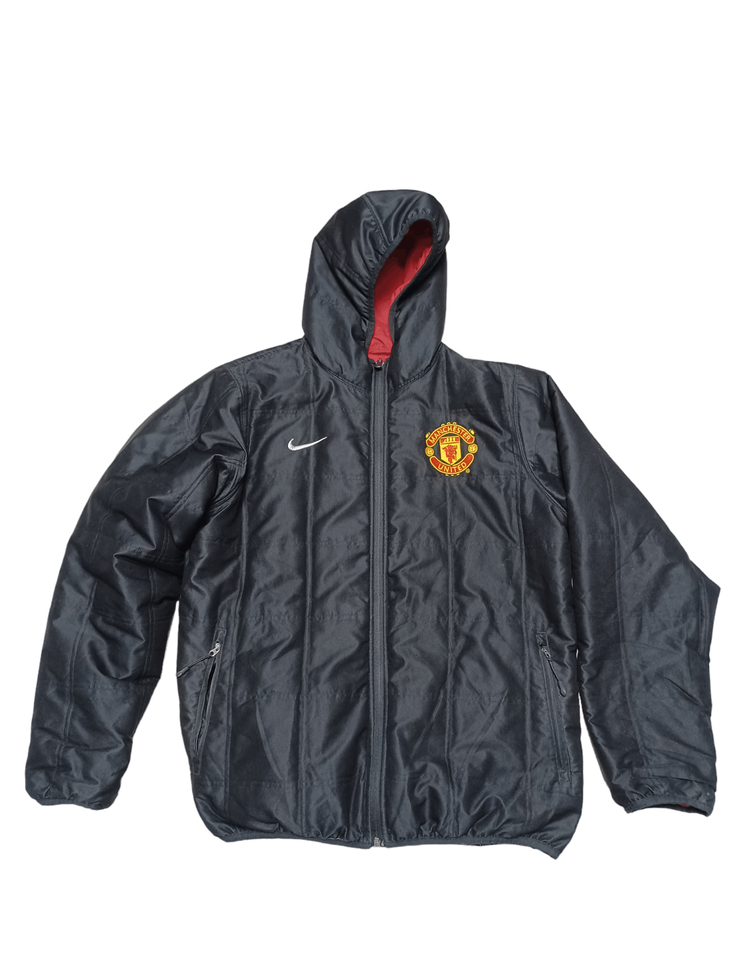 image of Manchester United x Nike 00S Vintage Man United Reverseable Jacket Soccer in Black (Size Medium)