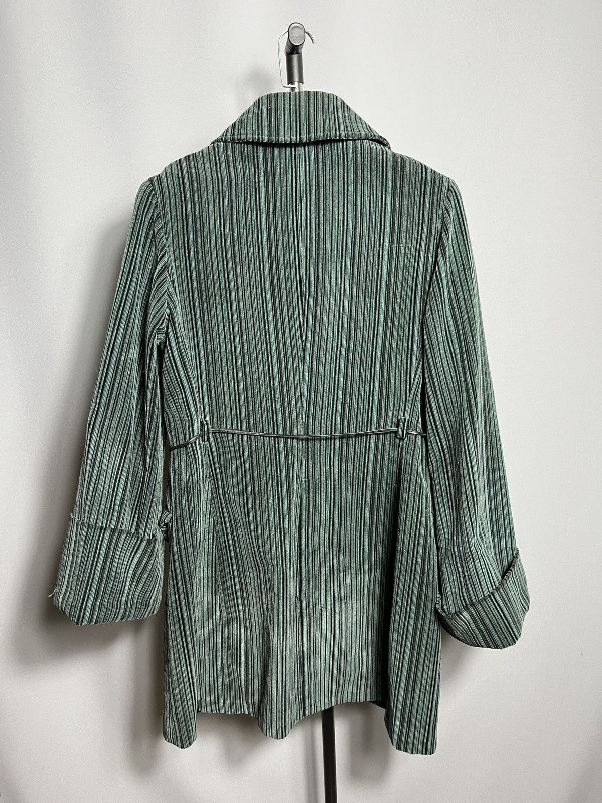 Versus 90s versus gianni versace coat velvet womans striped green Size M / US 6-8 / IT 42-44 - 10 Thumbnail