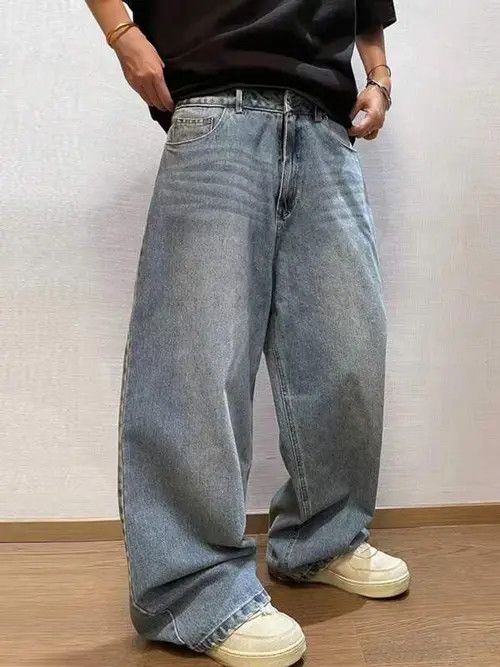 Japanese Brand Vintage Washed Retro Wide Leg Y2k Denim Jeans Size US 32 / EU 48 - 1 Thumbnail