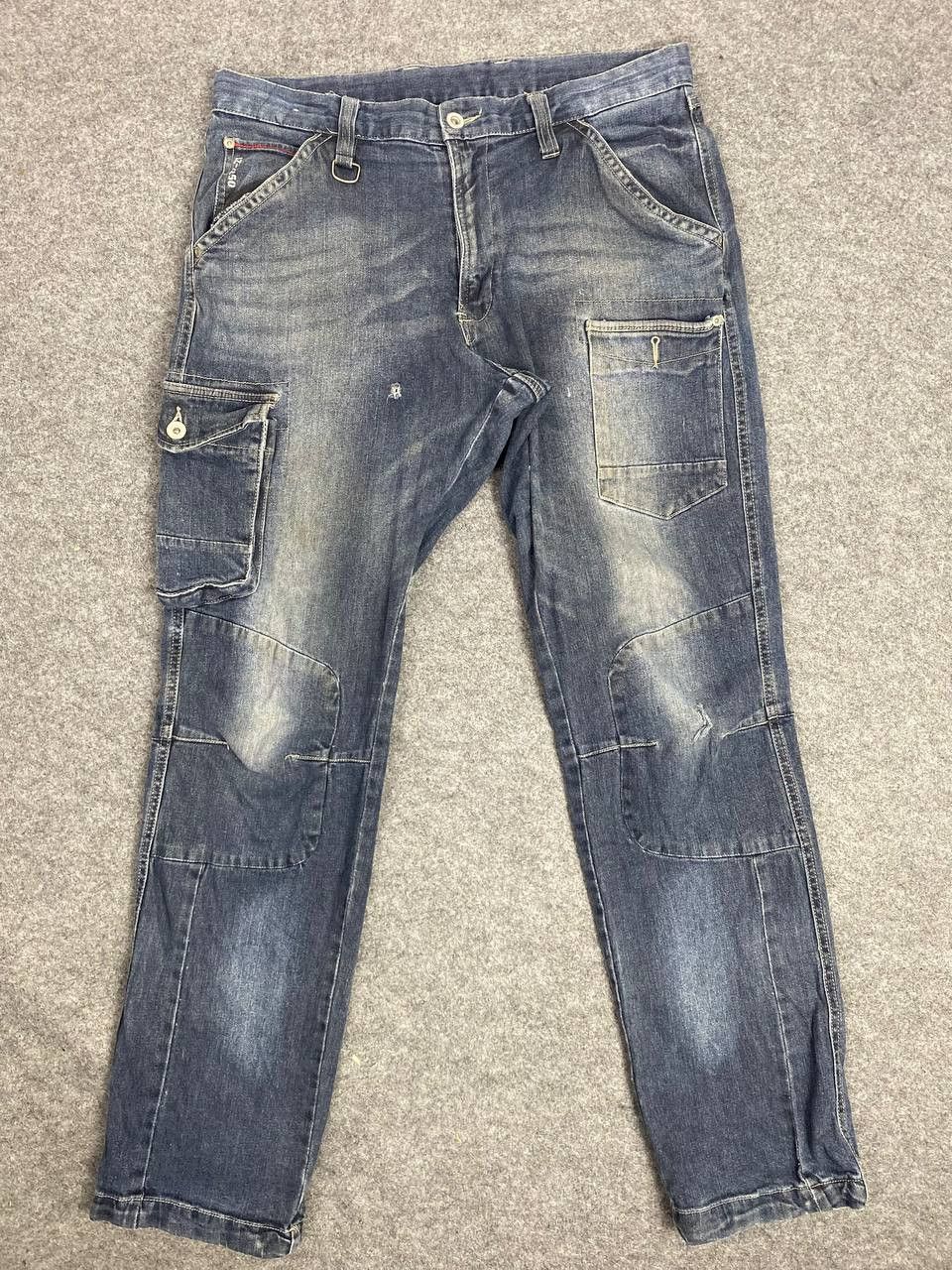 Japanese Brand japanese brand worker cargo denim distressed Size US 36 / EU 52 - 5 Thumbnail