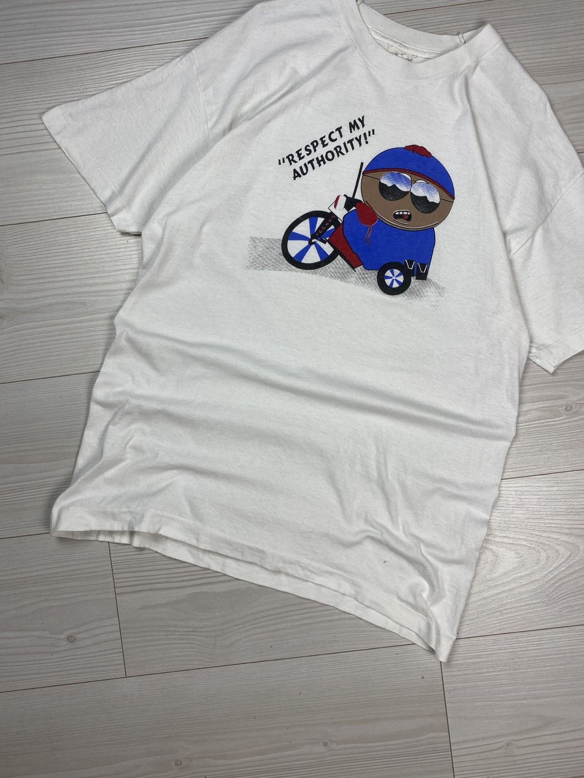 Cartoon Network Cartman biker South Park respect my authority t-shirt tee Size US L / EU 52-54 / 3 - 4 Thumbnail