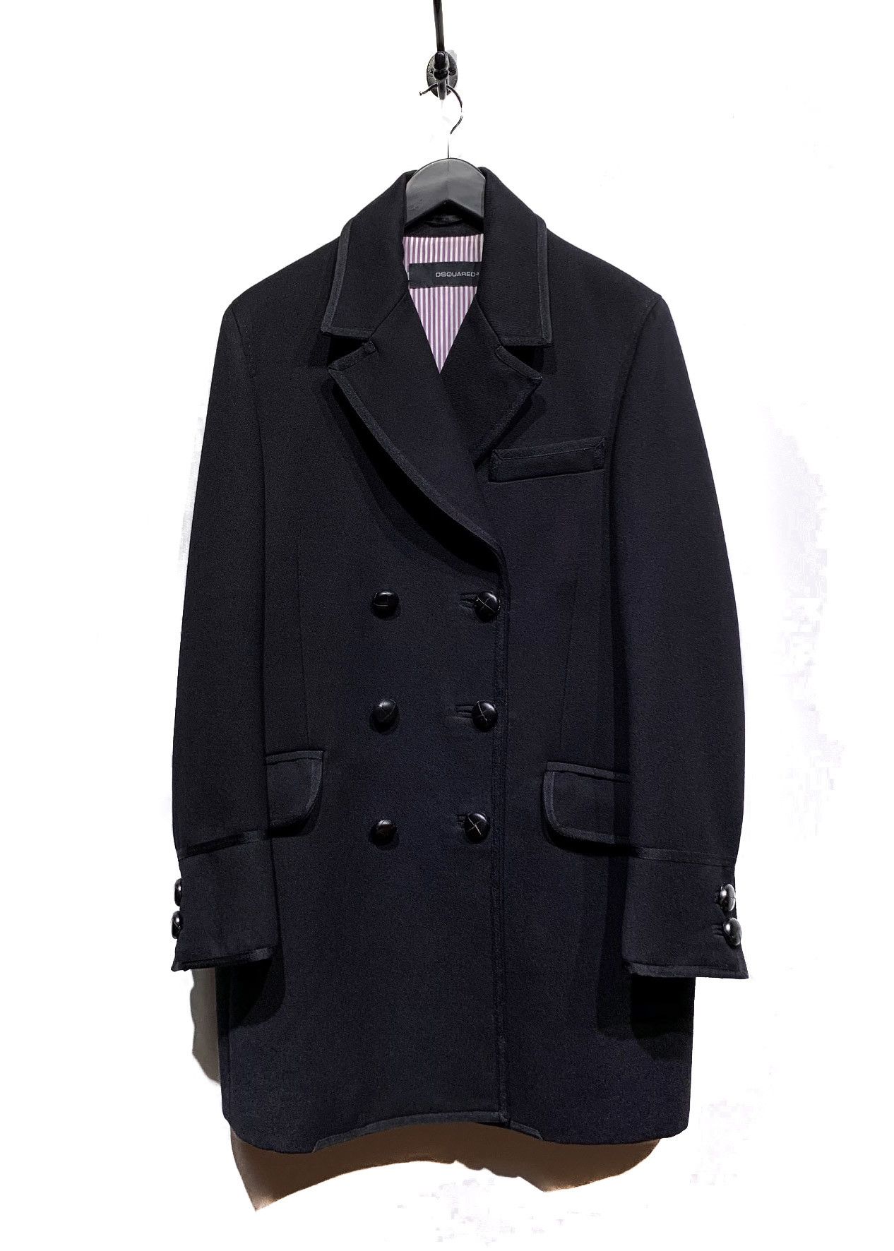 Dsquared2 Dsquared2 Black Double Breasted Peacoat Size US S / EU 44-46 / 1 - 1 Thumbnail