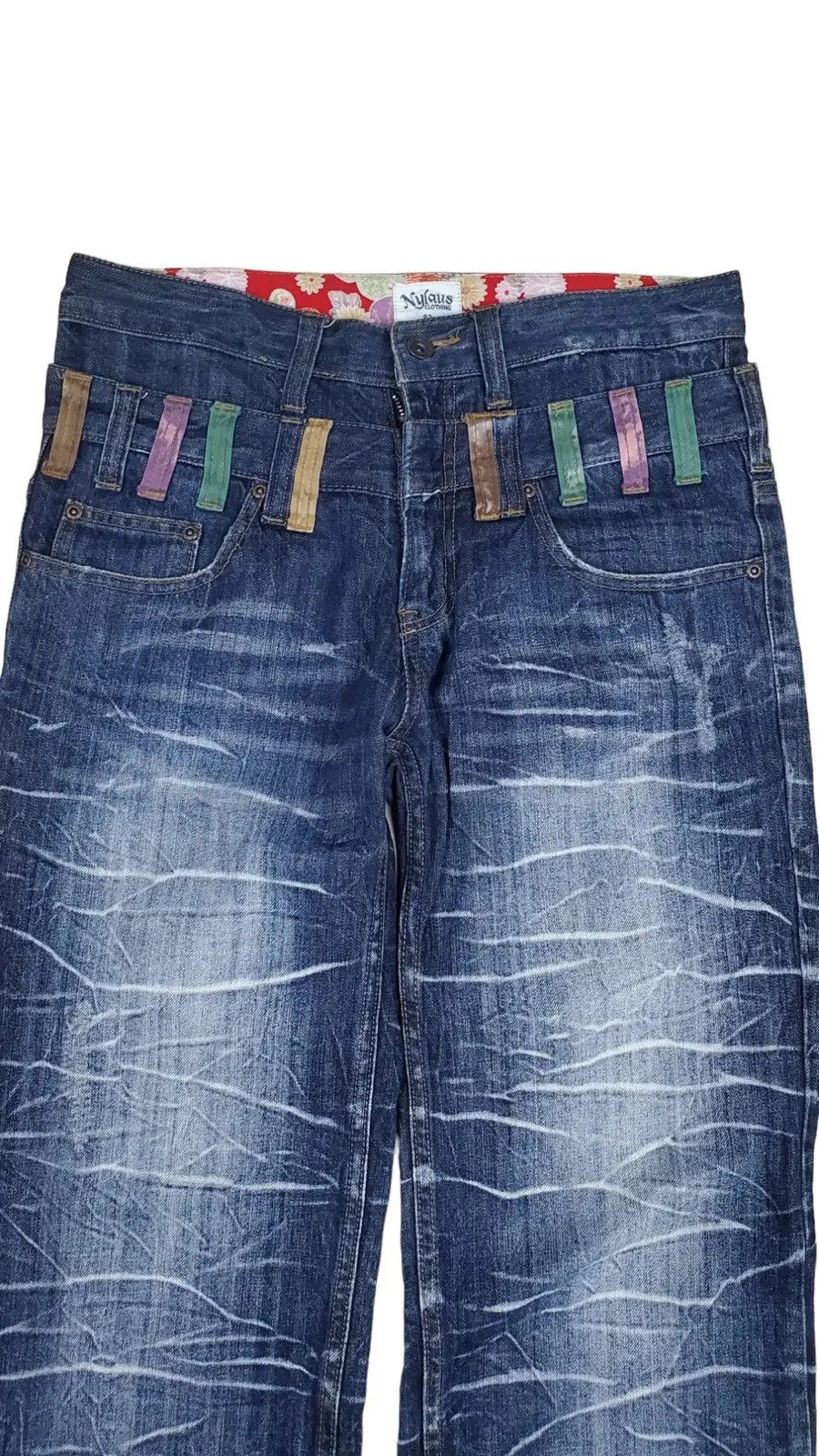 Japanese Brand × Vintage Vintage Nylaus Double Waist Flared Size US 32 / EU 48 - 4 Thumbnail