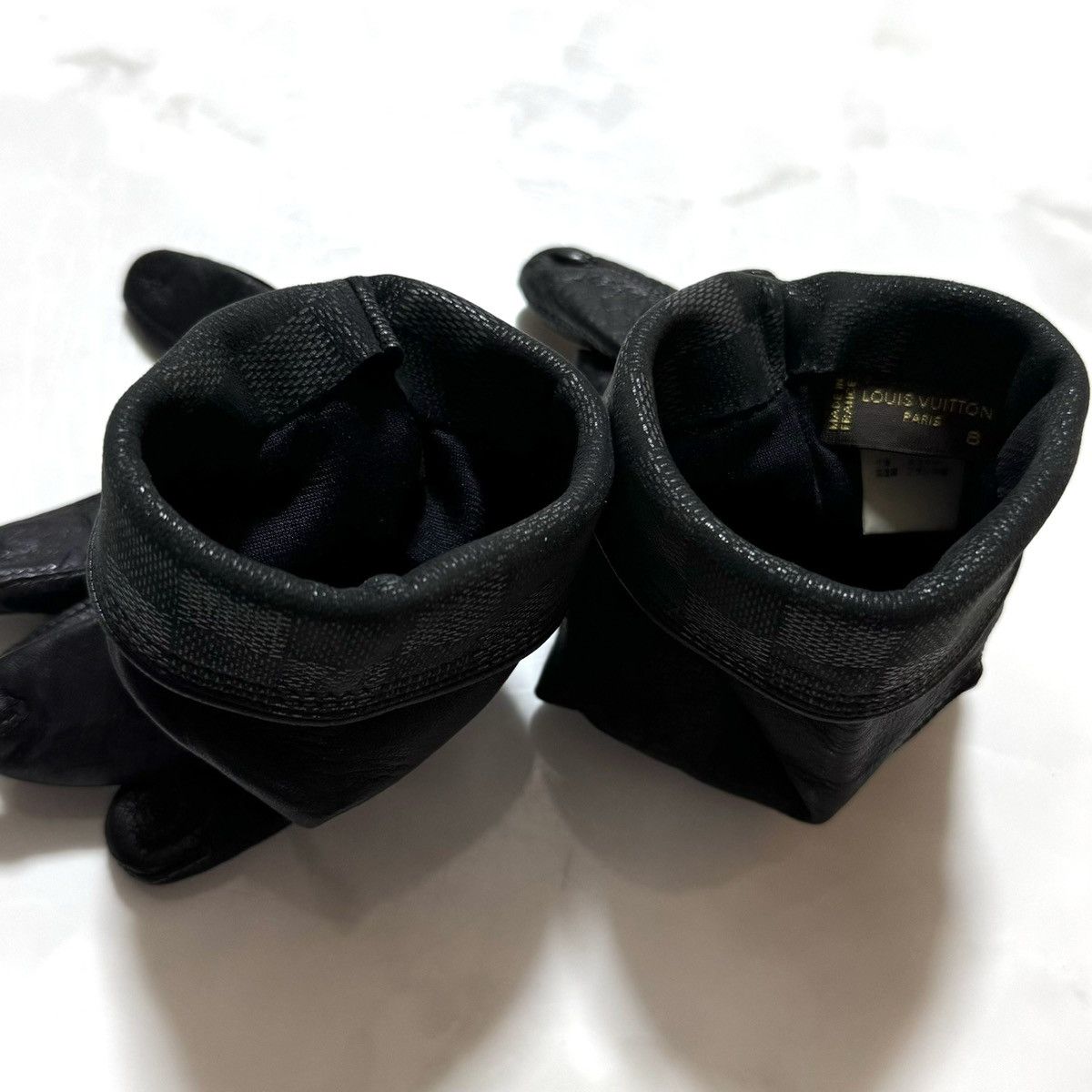 Louis Vuitton Louis Vuitton Damier Graphite switching lamb leather gloves Size ONE SIZE - 14 Thumbnail