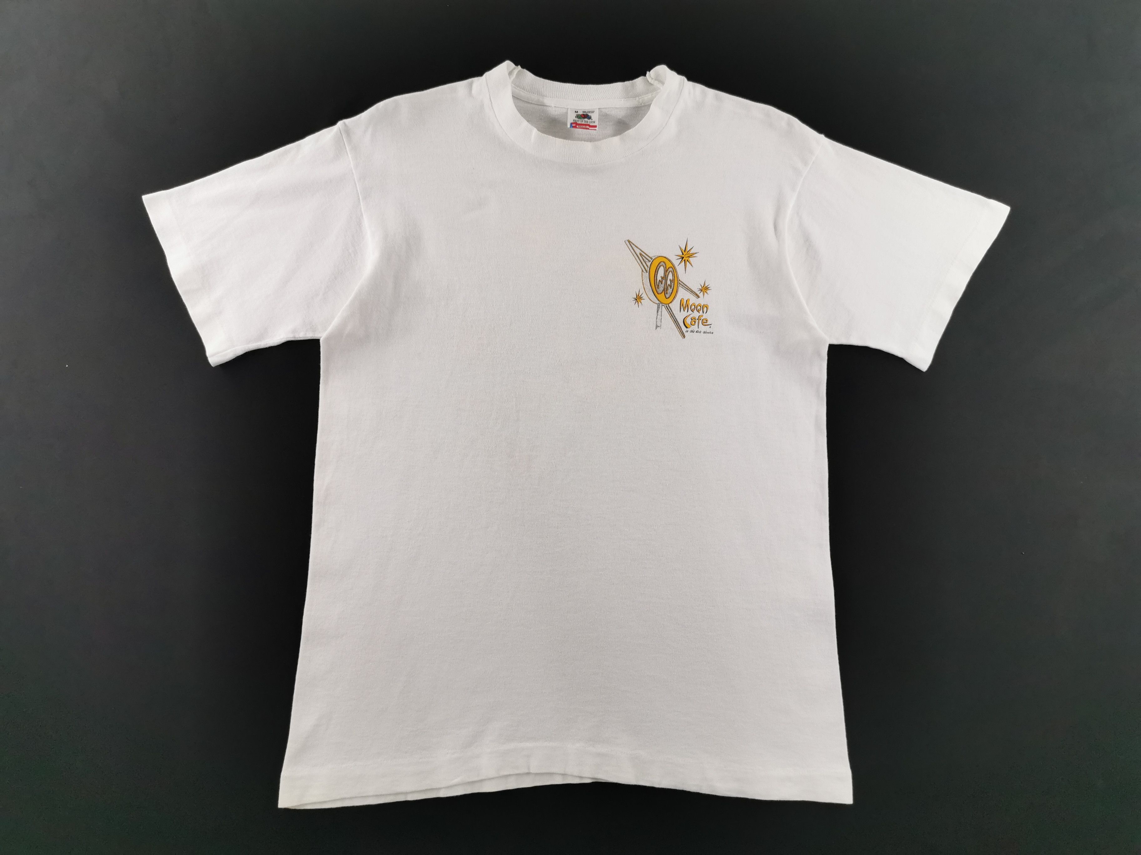 Fruit Of The Loom Vintage 90s Moon Cafe by Fruit Of The Loom Tee Made In USA Size US M / EU 48-50 / 2 - 3 Thumbnail
