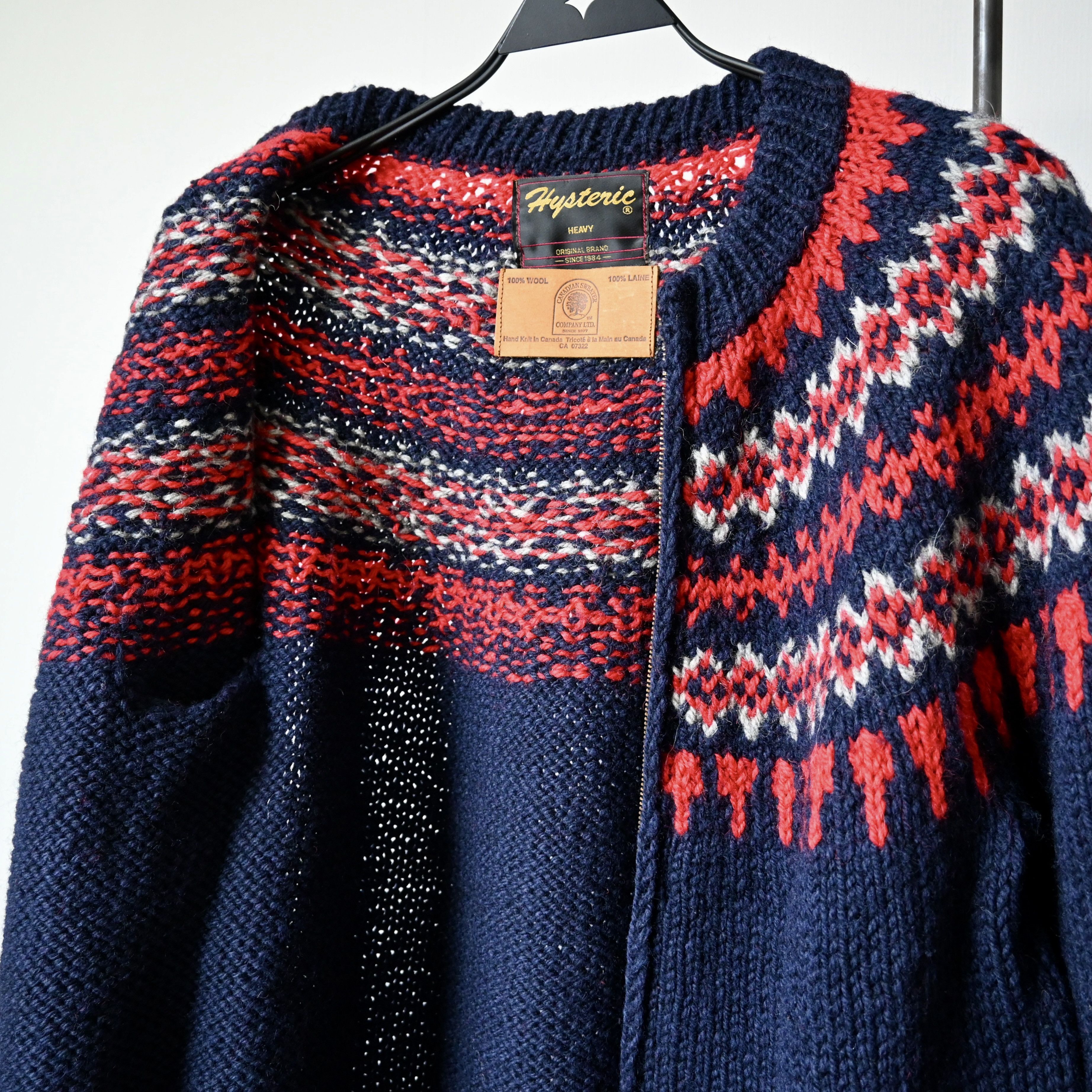 Hysteric Glamour 2000s Hysteric Glamour x CANADIAN SWEATER zip-up cardigan Size US L / EU 52-54 / 3 - 9 Thumbnail