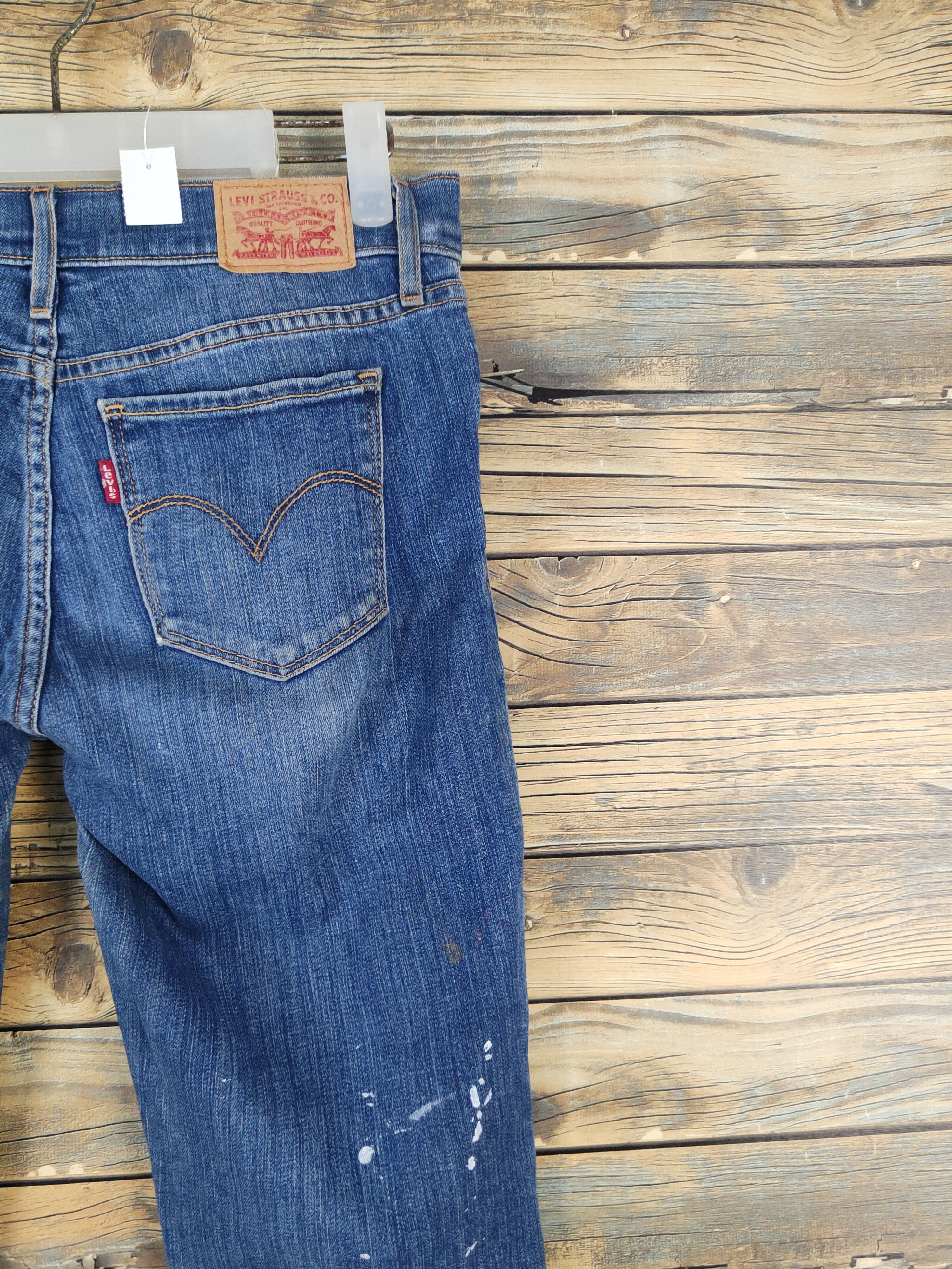 Levi's Levi's painter bootcut Distressed Ripped denim Jeans #W1980 Size 27" / US 4 / IT 40 - 11 Thumbnail