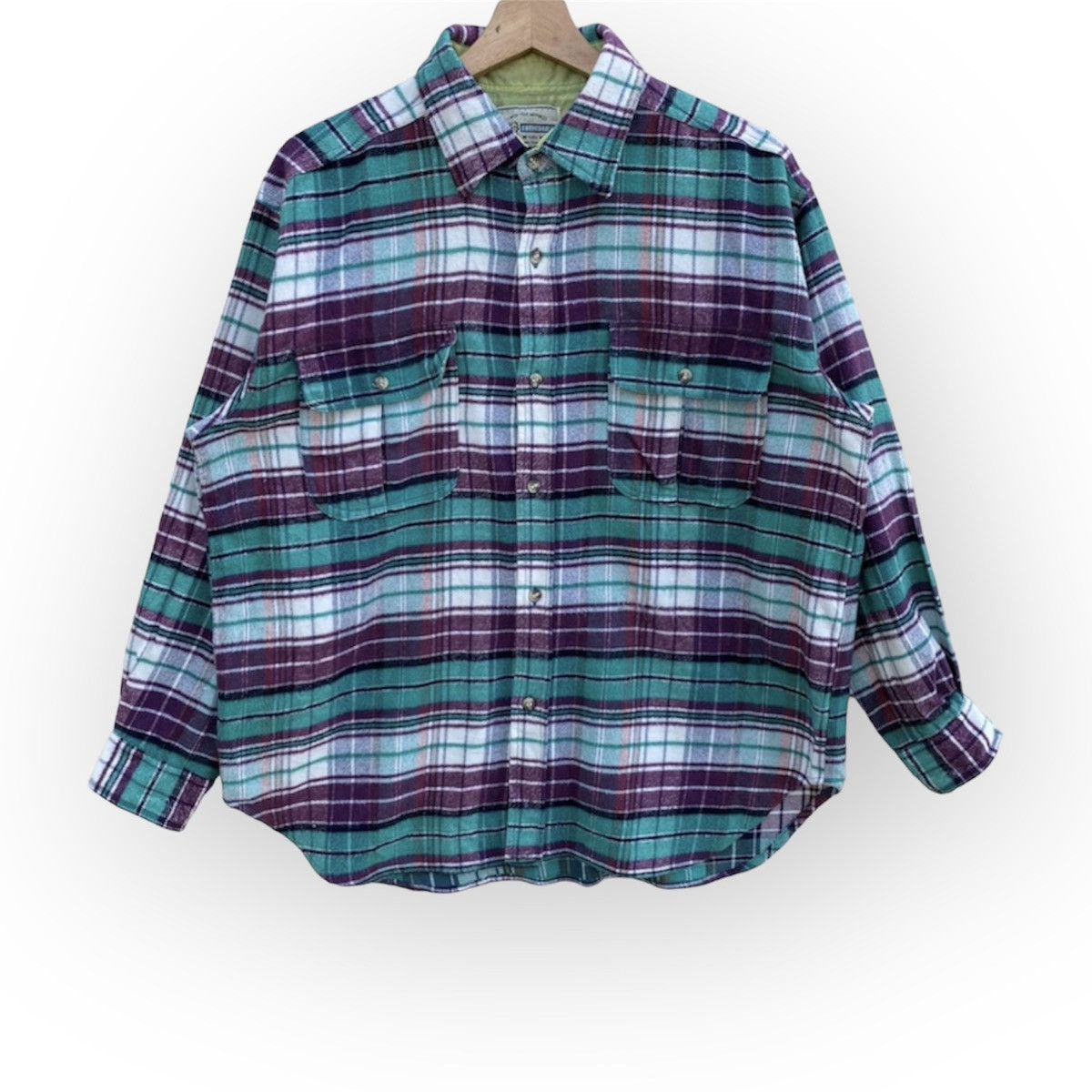 Vintage Japanese Brand Formidable Plaid Flannel Shirt Button
