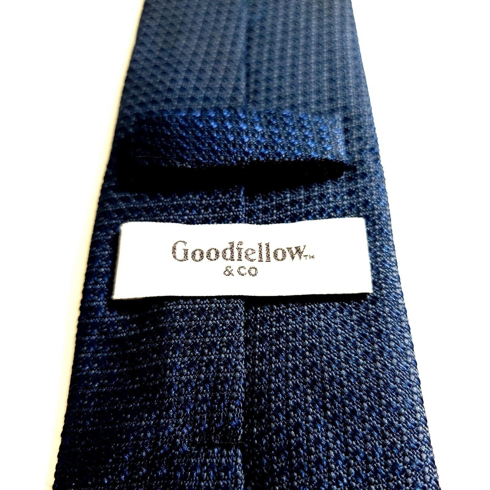Designer Goodfellow & Co Blue Polyester Woven Geometric Skinny Tie Size ONE SIZE - 3 Thumbnail