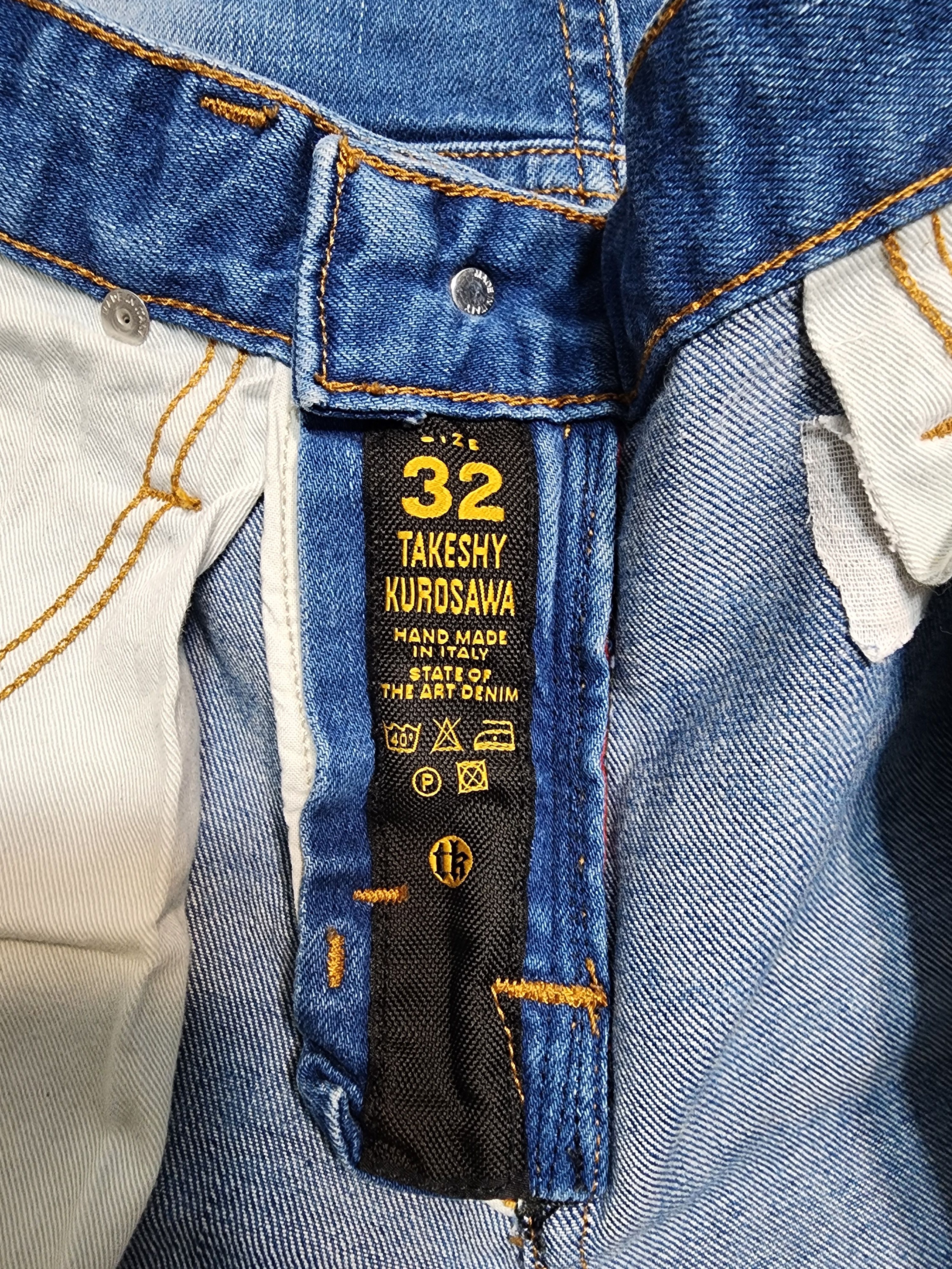 Takeshy Kurosawa Blue Denim Jeans Mens: Slim Fit Stretch Fabric. Size US 35 - 8 Thumbnail