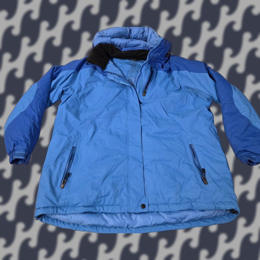 Vintage LL Bean Jacket Womens 2XL Blue Hooded Insulated Parka Winter Coat Nylon Outdoor Size XXL / US 16-18 / IT 52-54 - 1 Thumbnail