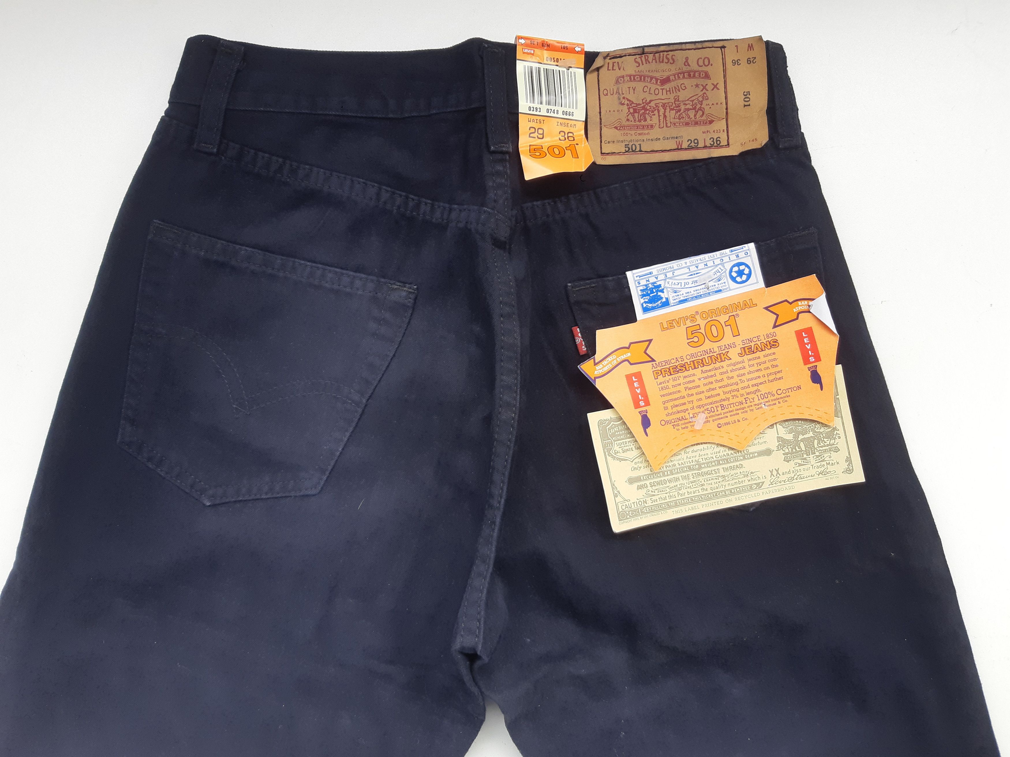 Levi's Vintage 90s LEVIS 501 Original Fit USA size W29/L36 NWT Size 29" - 4 Thumbnail