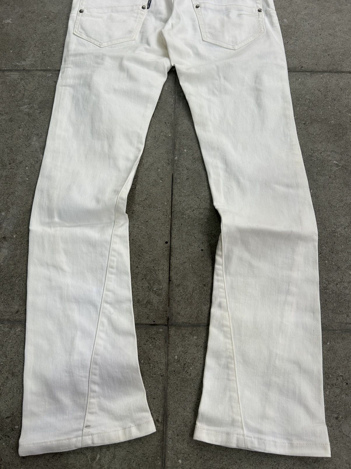 Tornado Mart Tornado Mart Zero Bootcut White Jeans Size US 31 - 7 Thumbnail