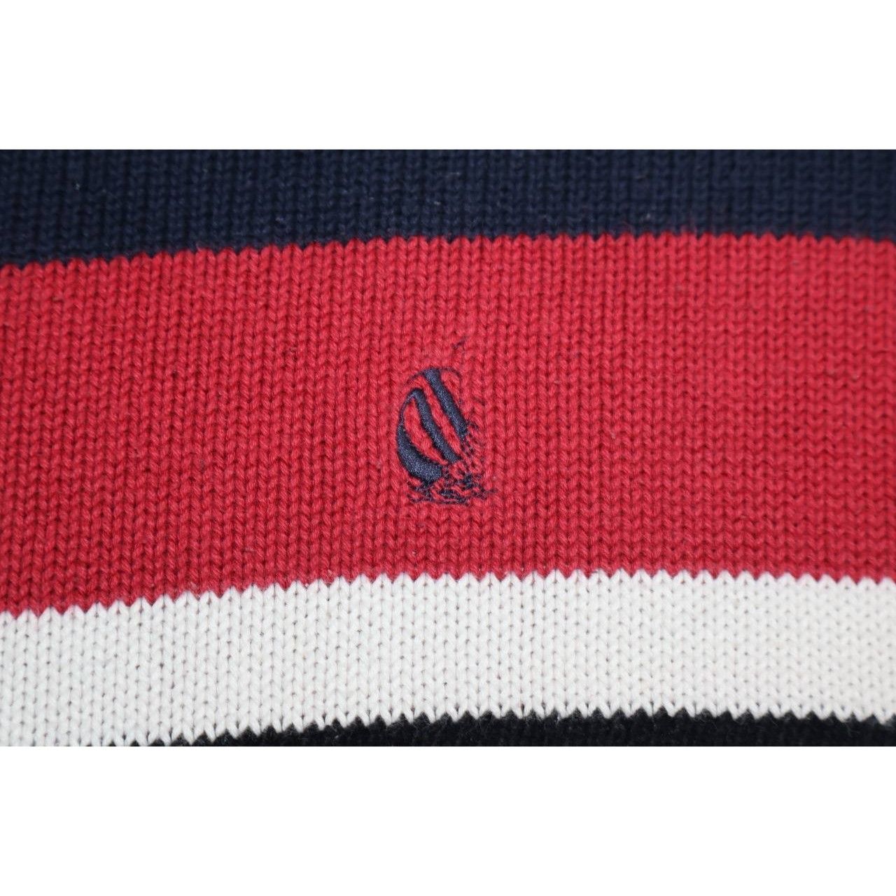 Nautica Vintage 90s Nautica Knit Stripped Sweater Men's Size Large Size US L / EU 52-54 / 3 - 3 Thumbnail