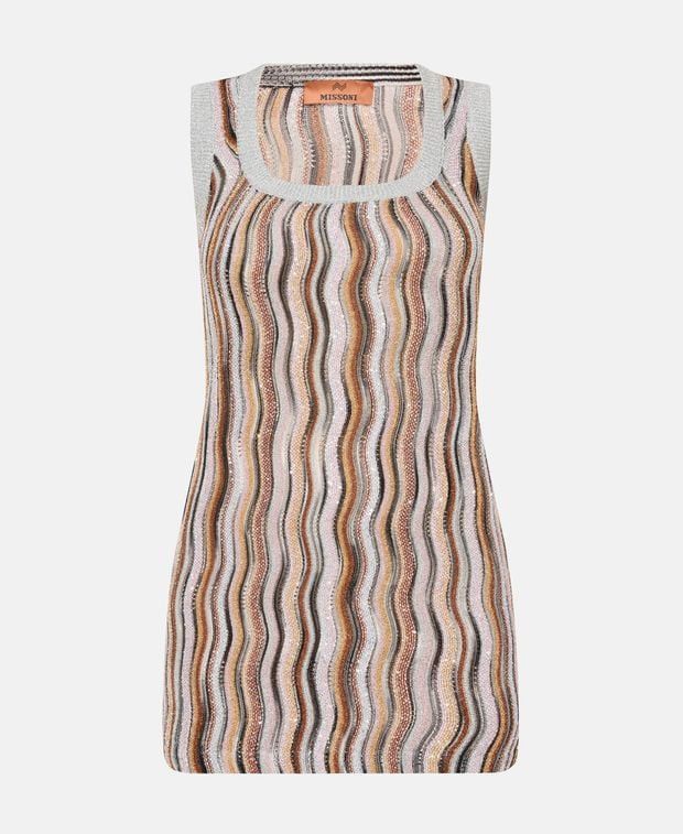 Knitted Dress in Beige, Women's (Size Xxs)