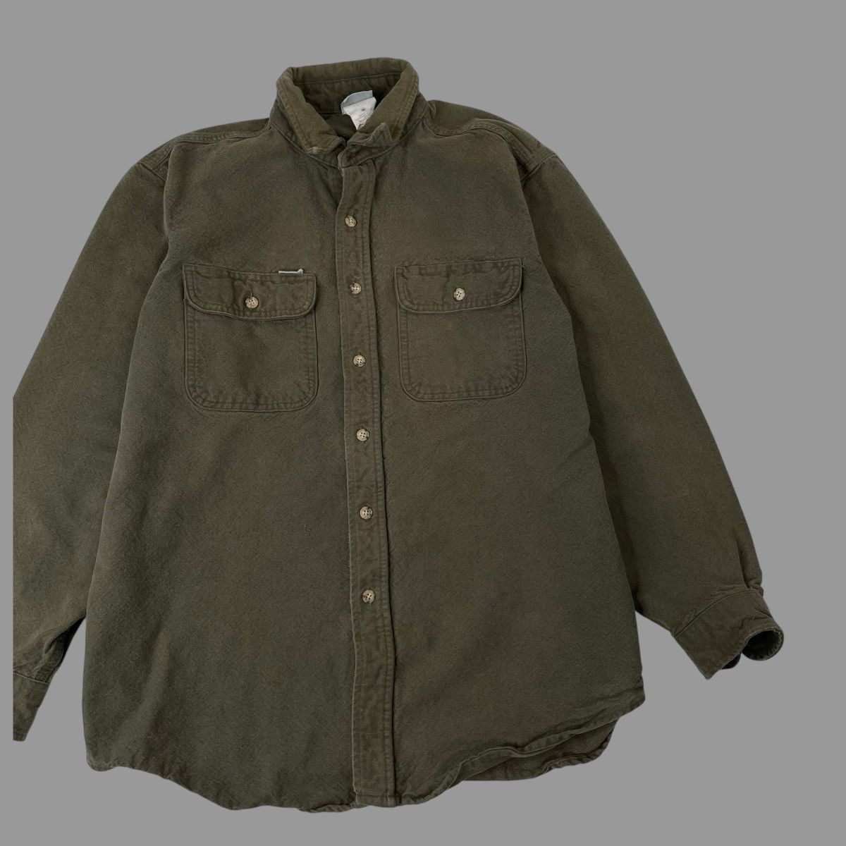 Carhartt × Vintage Vintage 90s Carhartt wool button up shirt Size US L / EU 52-54 / 3 - 3 Thumbnail