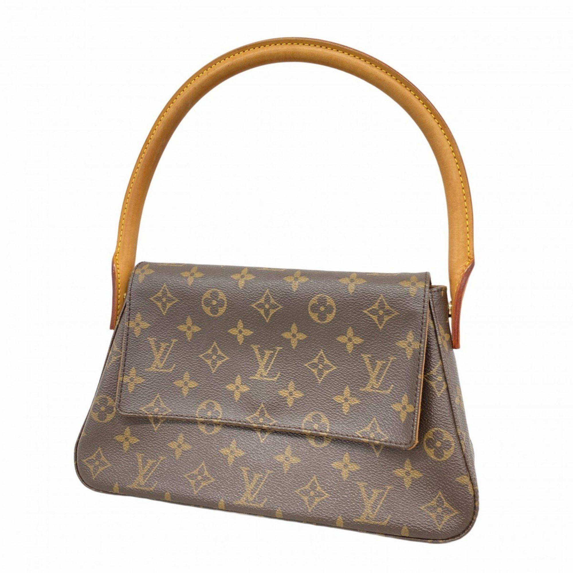 Louis Vuitton Shoulder Bag Monogram Mini Looping M51147 Brown Ladies, Women's