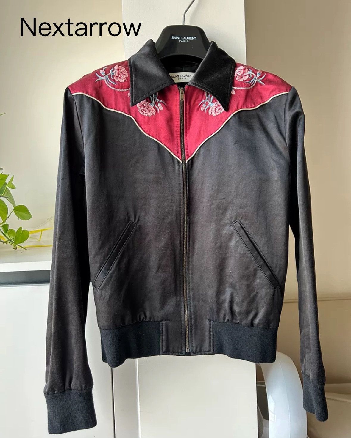 Saint Laurent Paris × Yves Saint Laurent Saint Laurent 16fw Black and Red Jacket2412-Nextarrow Size US XS / EU 42 / 0 - 1 Thumbnail